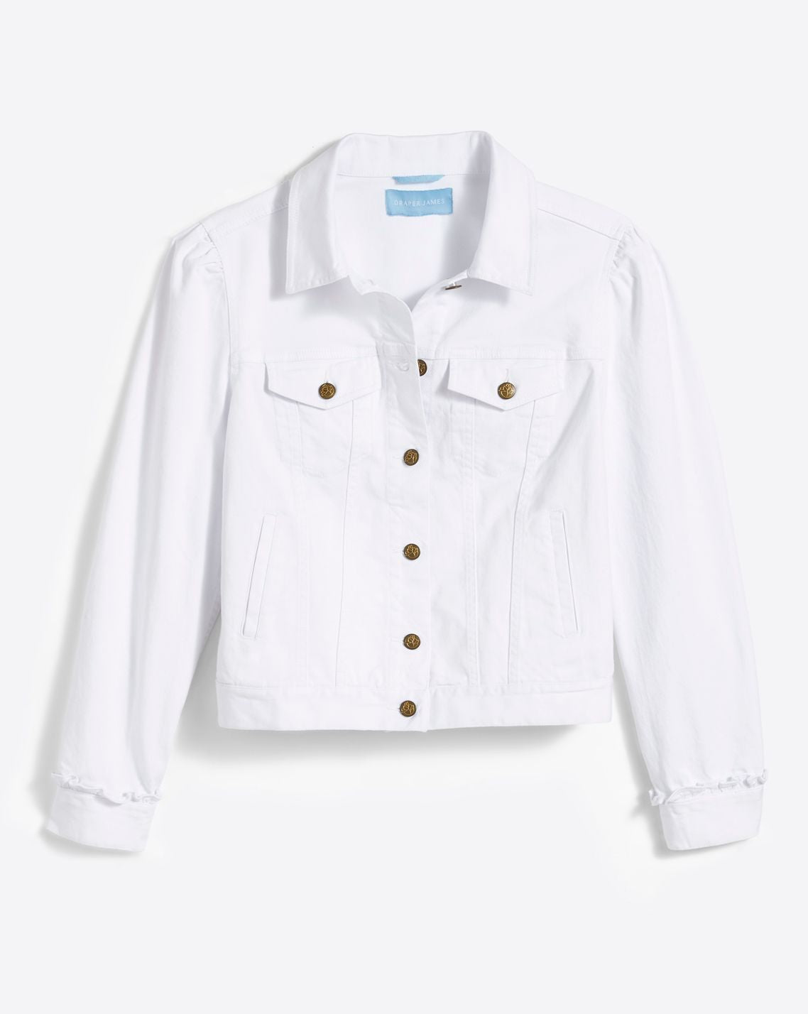 flat lay showing button-front construction