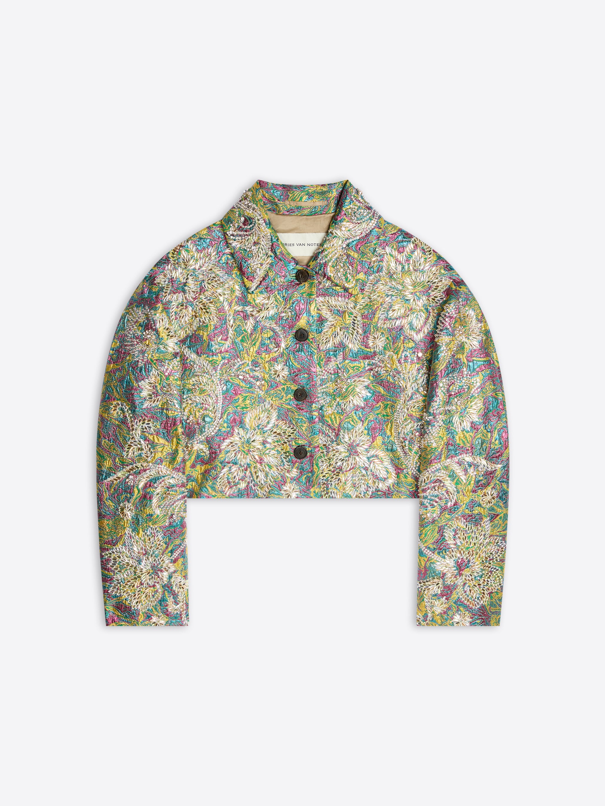 Embroidered jacquard jacket
