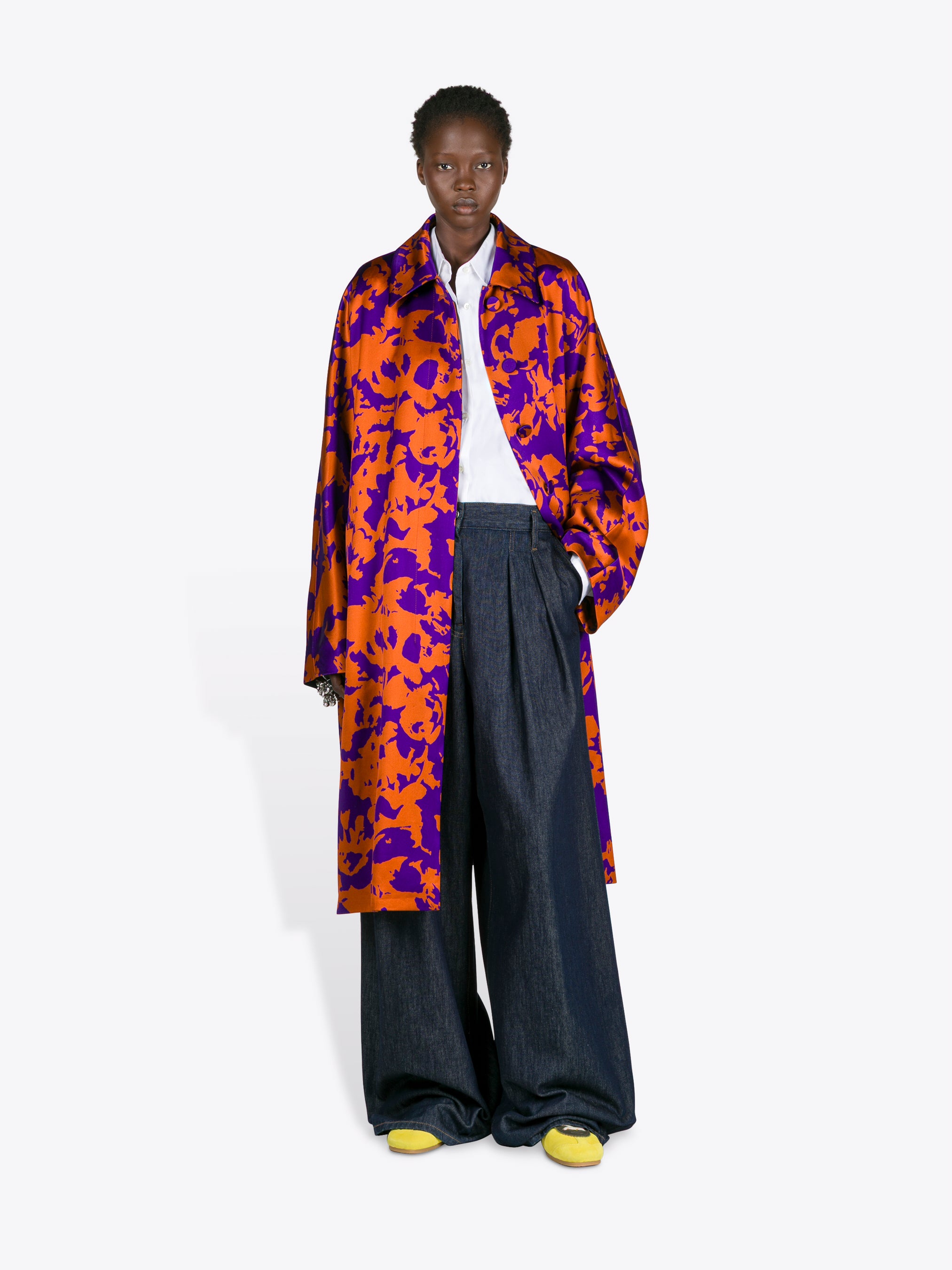 packshot: purple-orange floral print