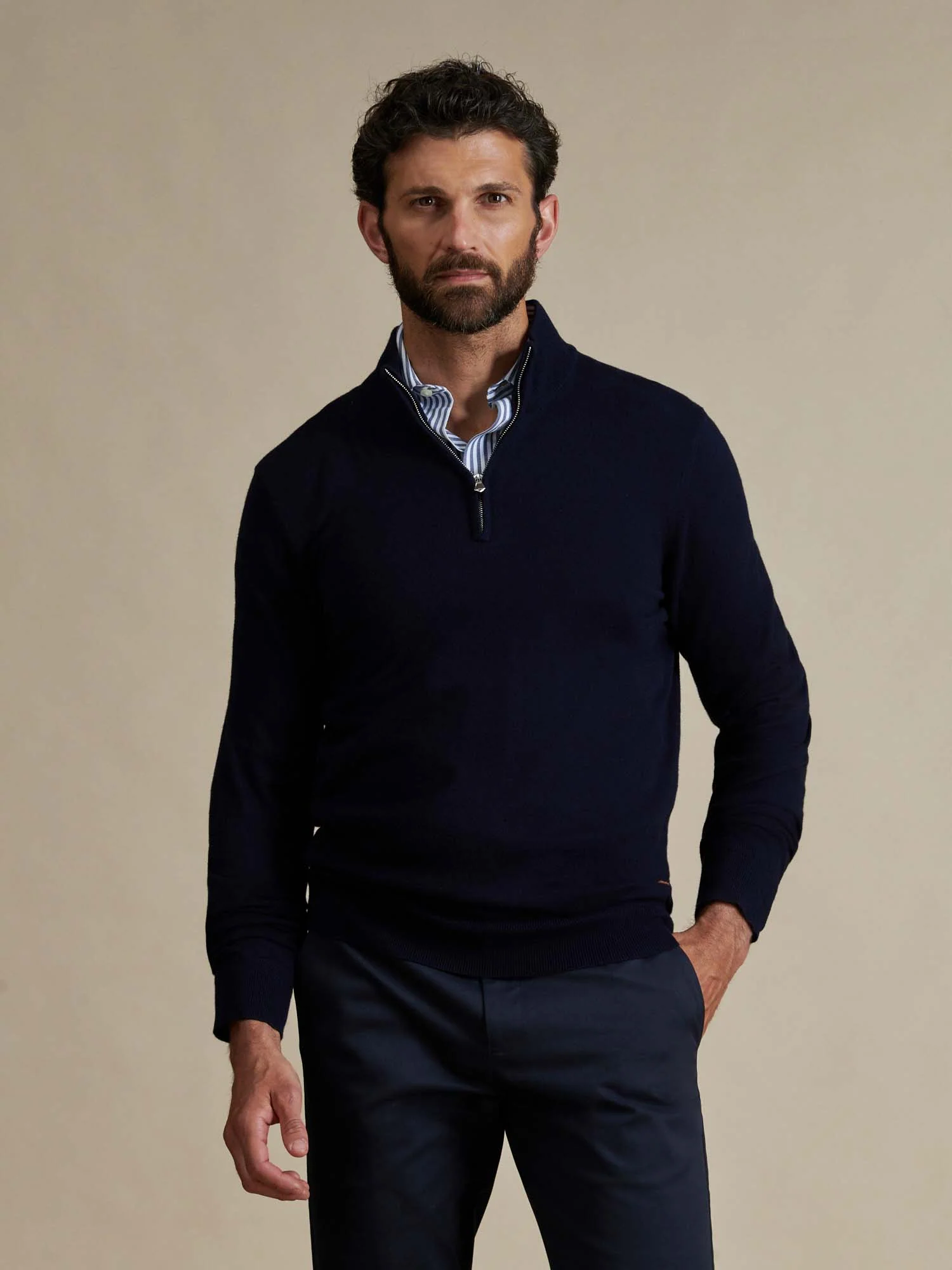 Quarter Zip Funnel Neck