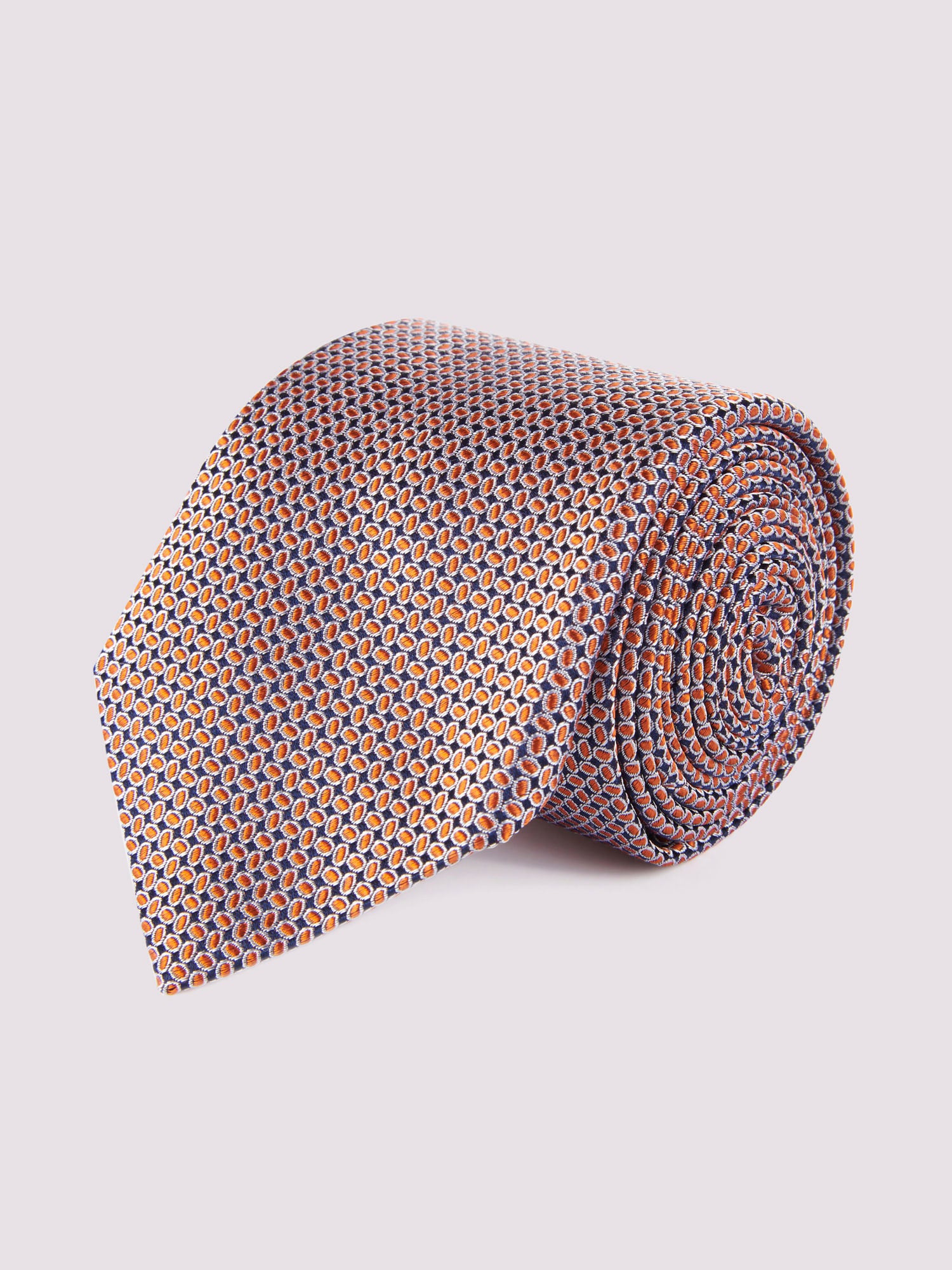 oval jacquard tie
