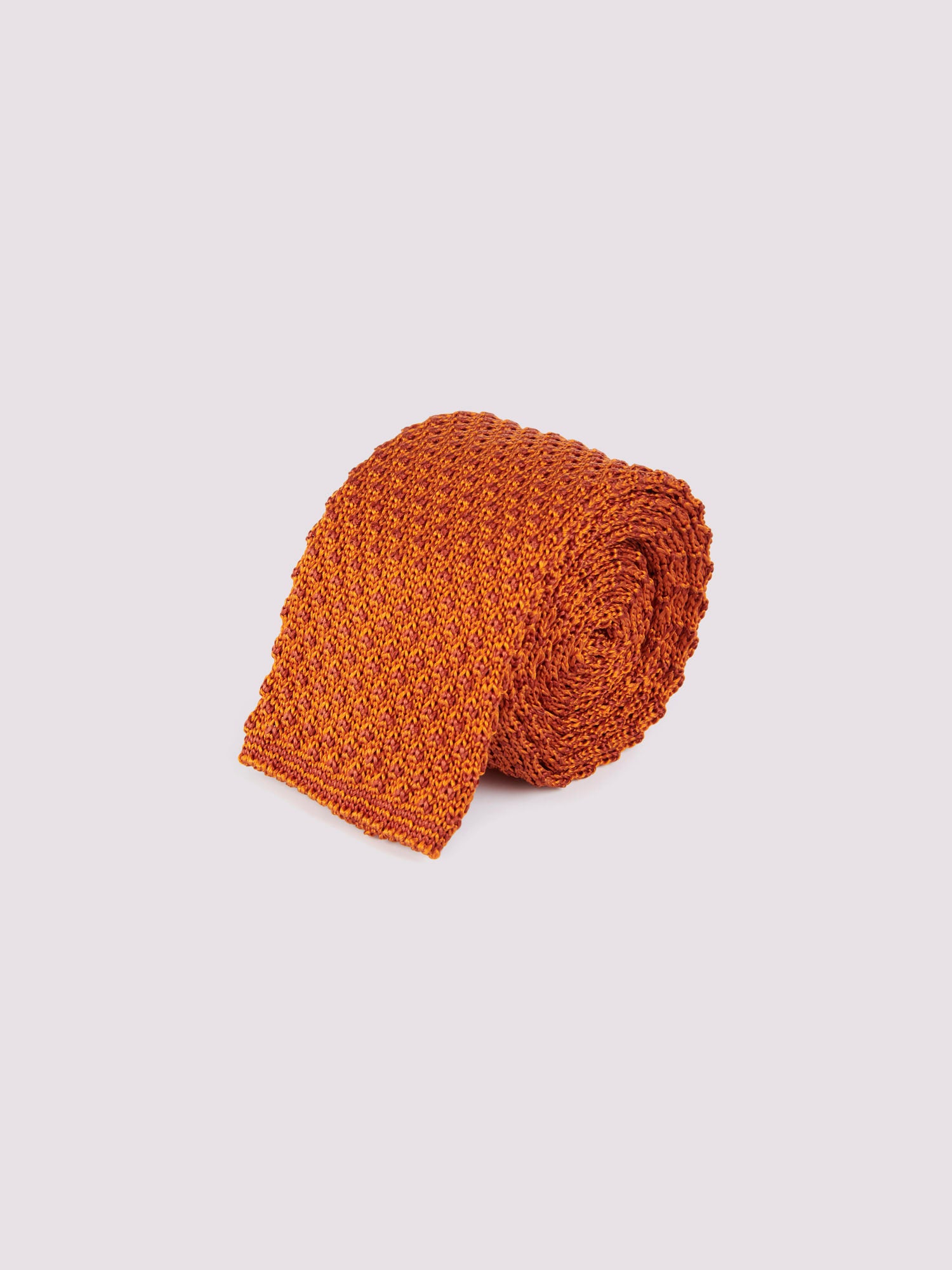 gold flame silk knitted tie