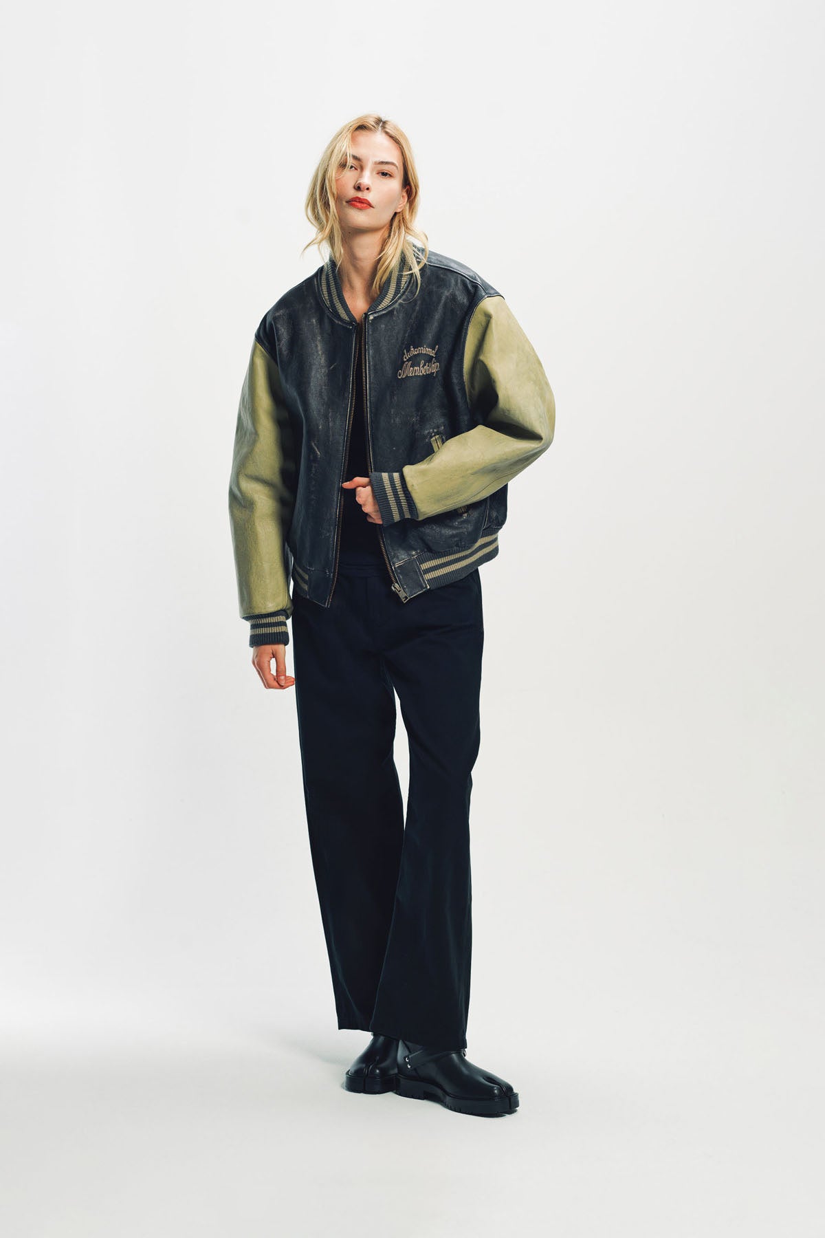 Duranimal Leather Bomber Jacket