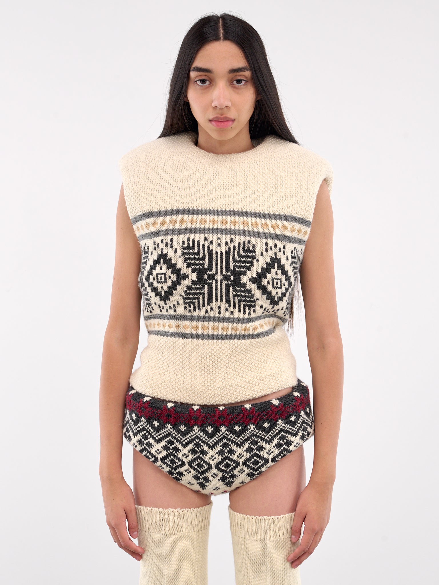 Knitted Foam Nordic Sweater