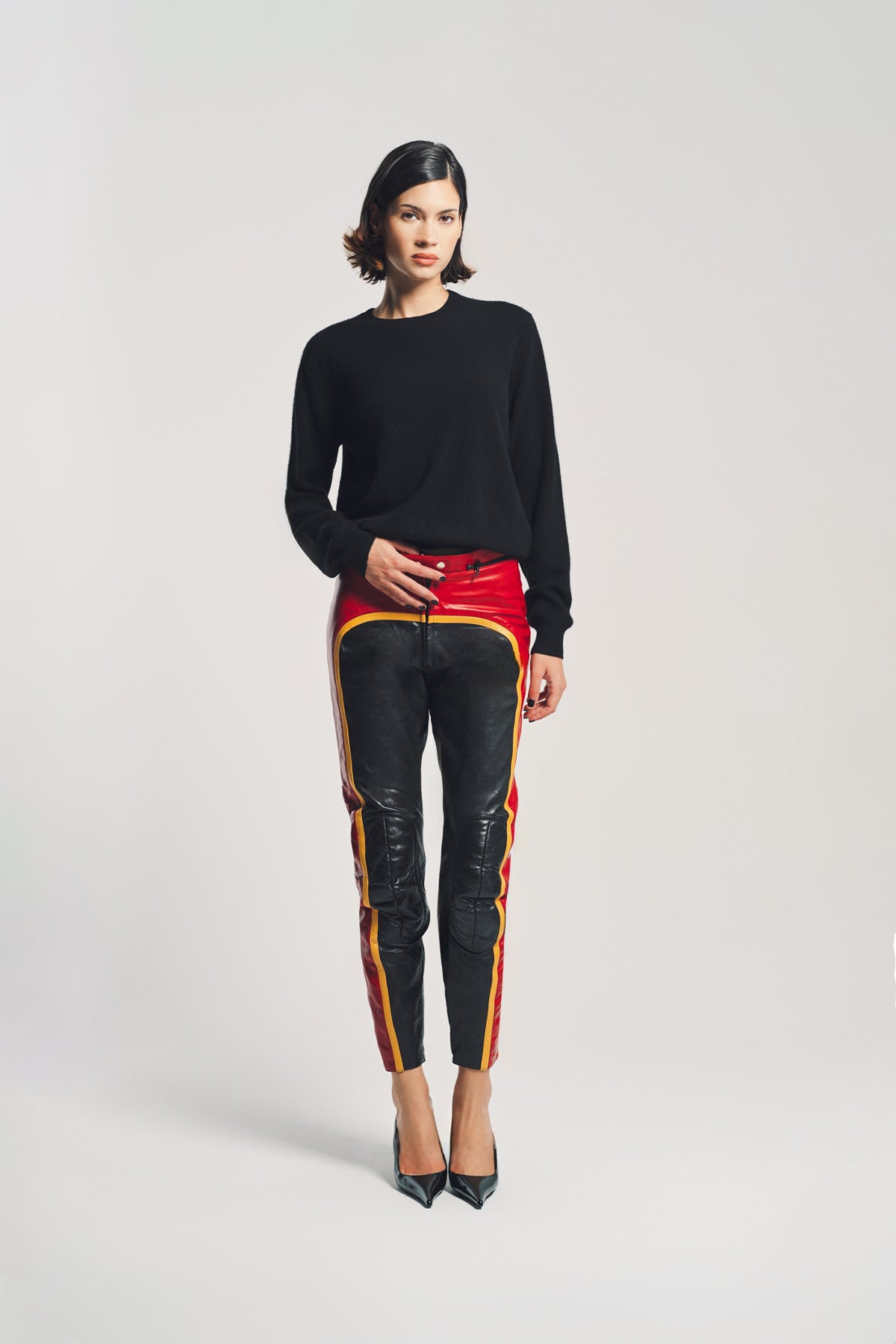 Leather Biker Pants