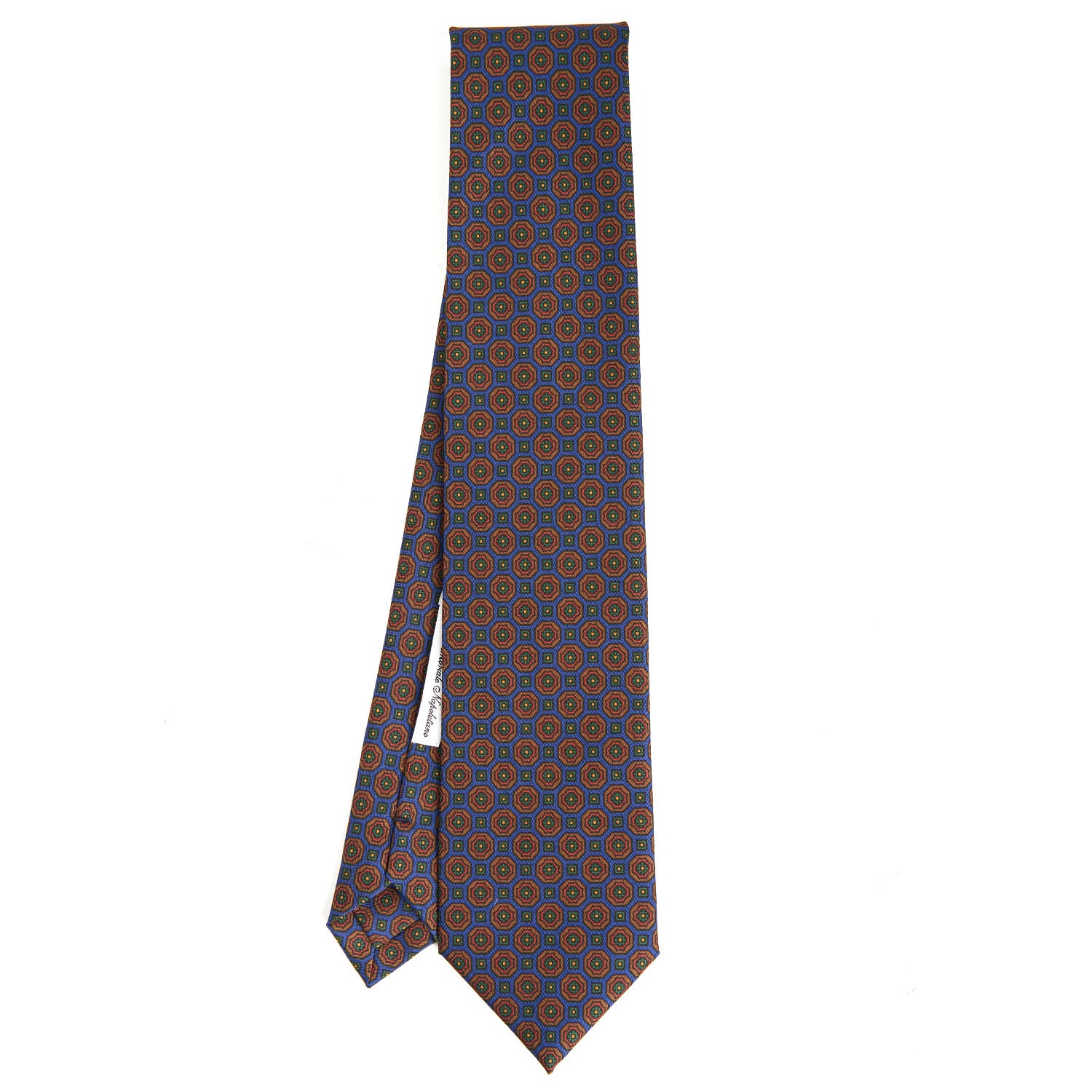 reverse view of the historical-print tie