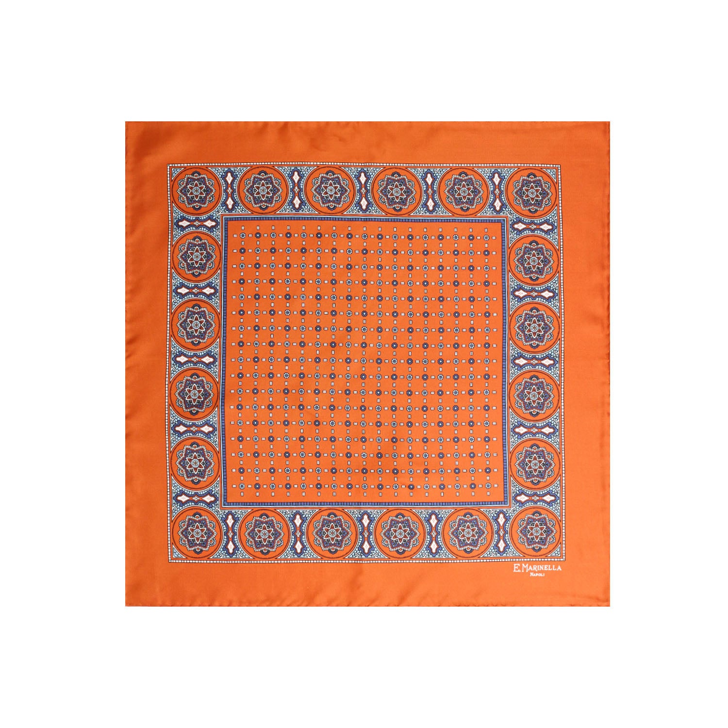 Hand-Printed Silk Pocket Square