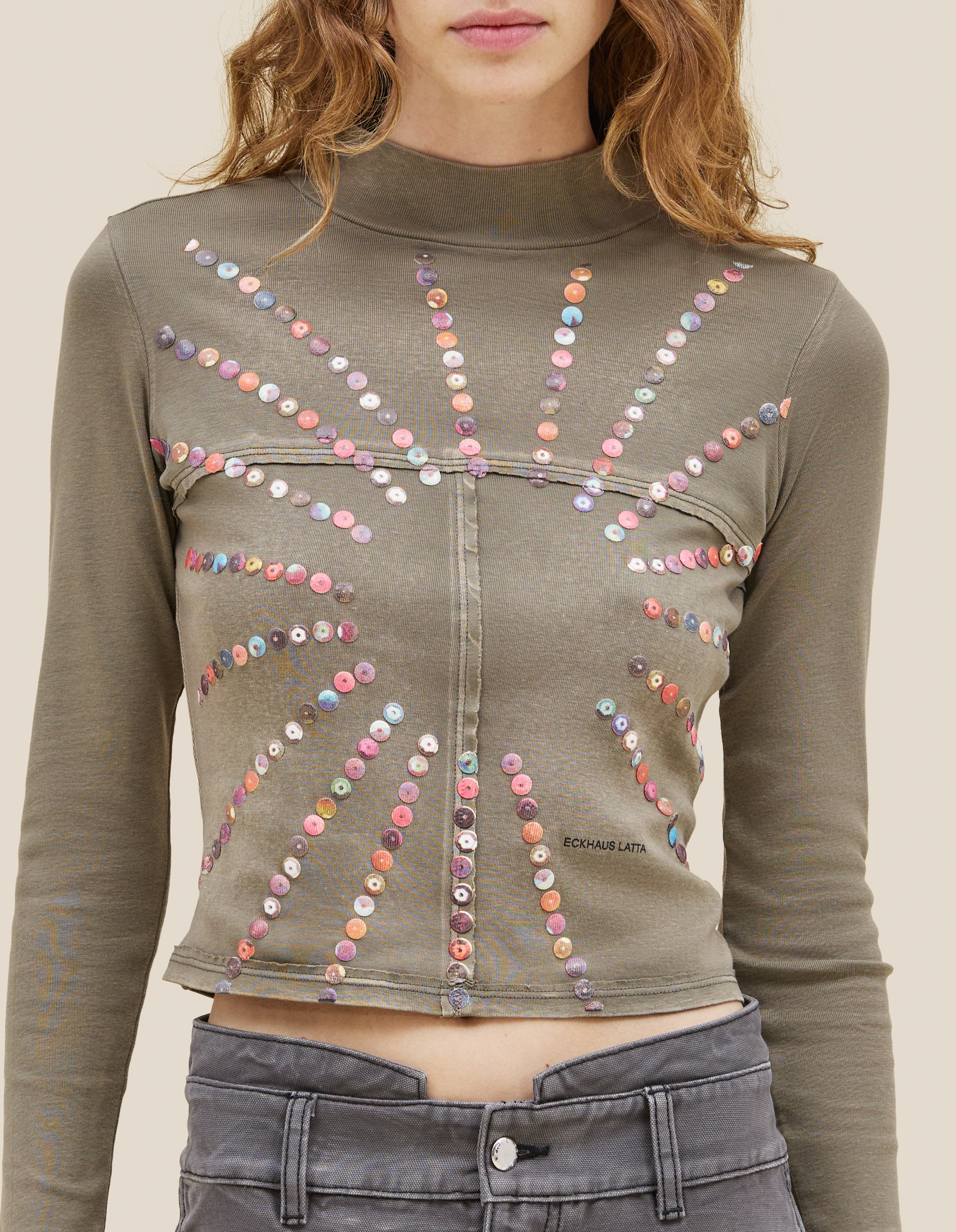 sequin and seam detail