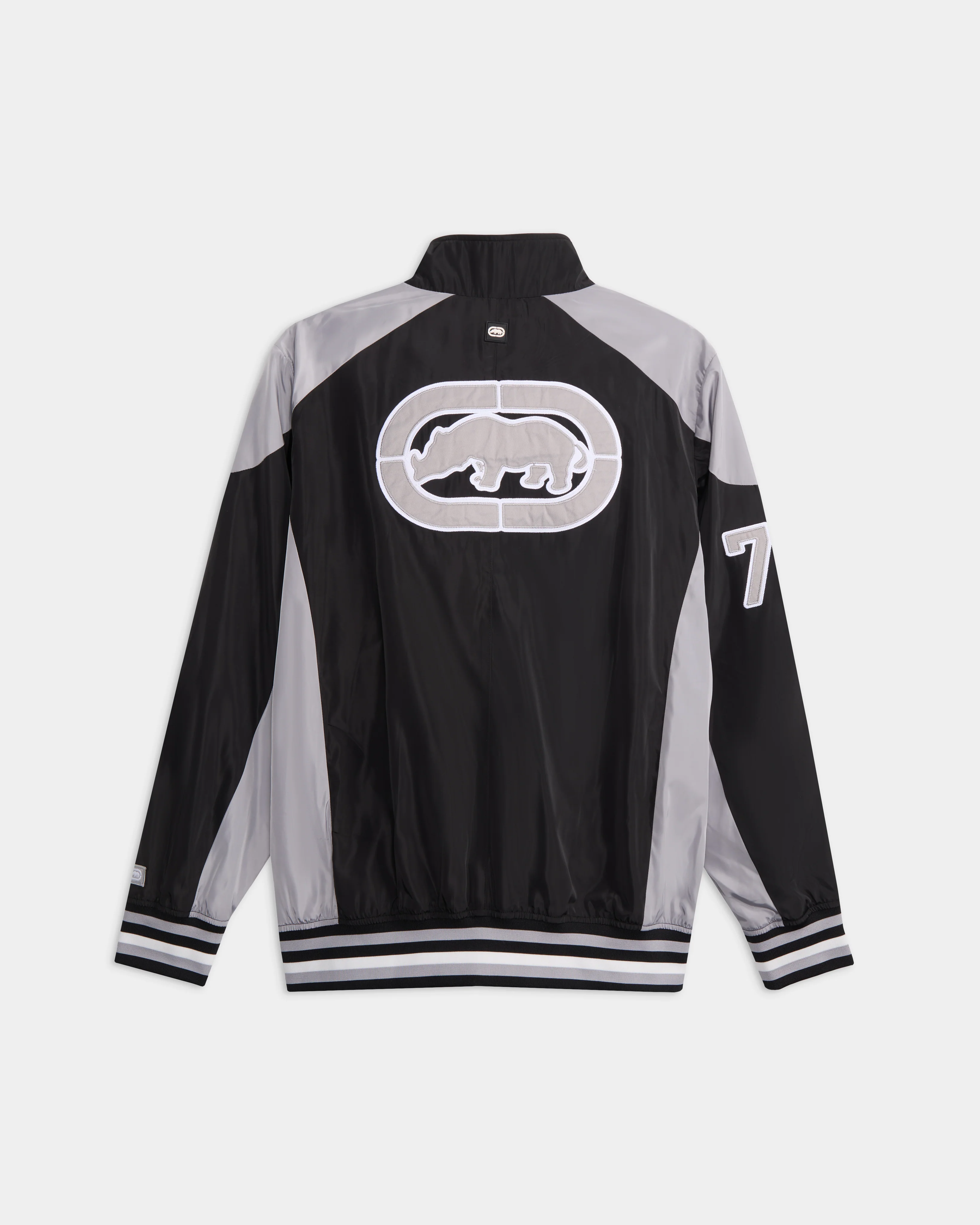 Black track jacket back