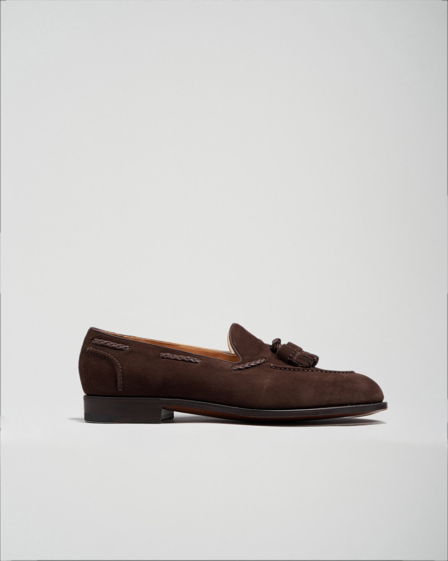 side profile in suede