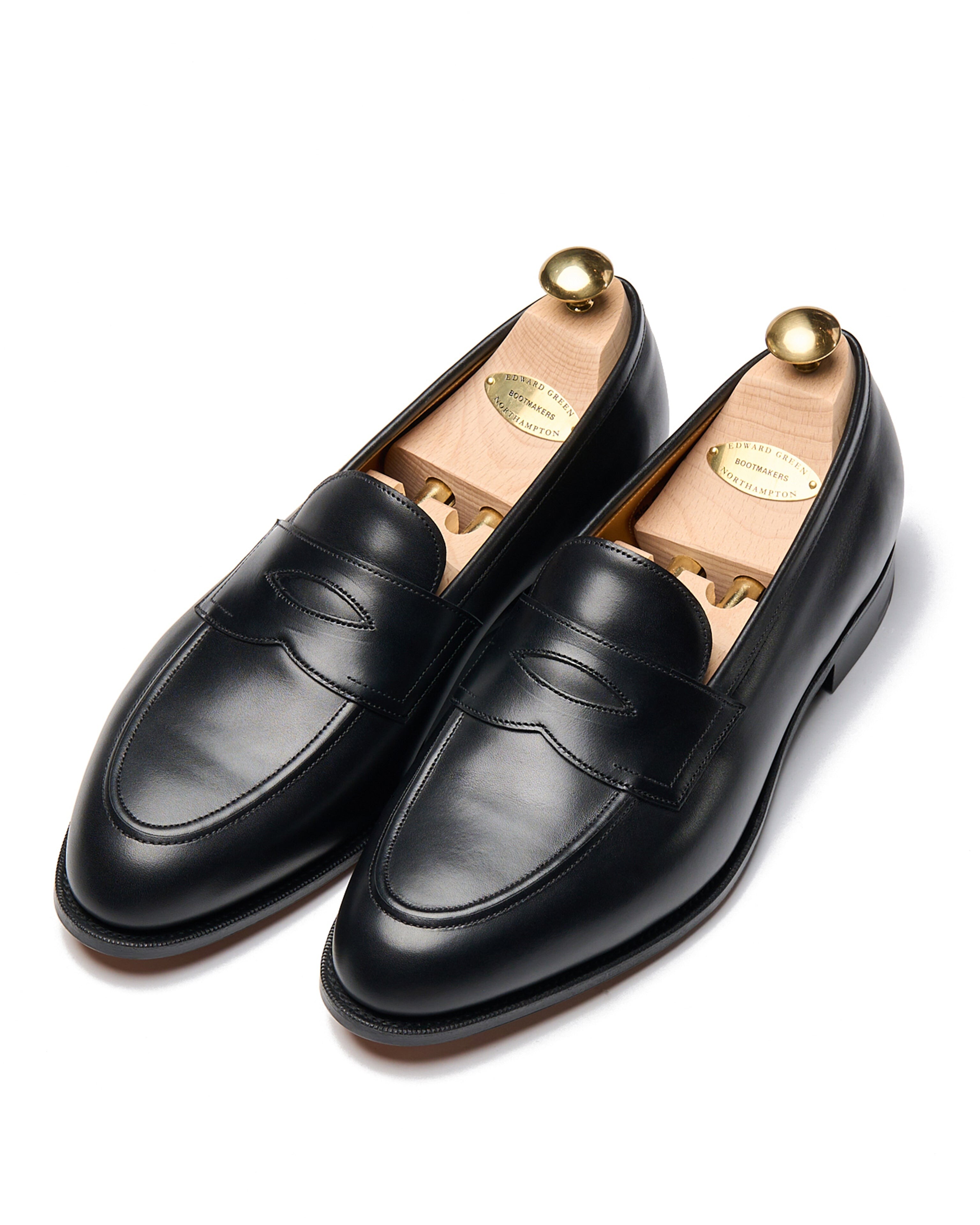 black calf with shoe trees