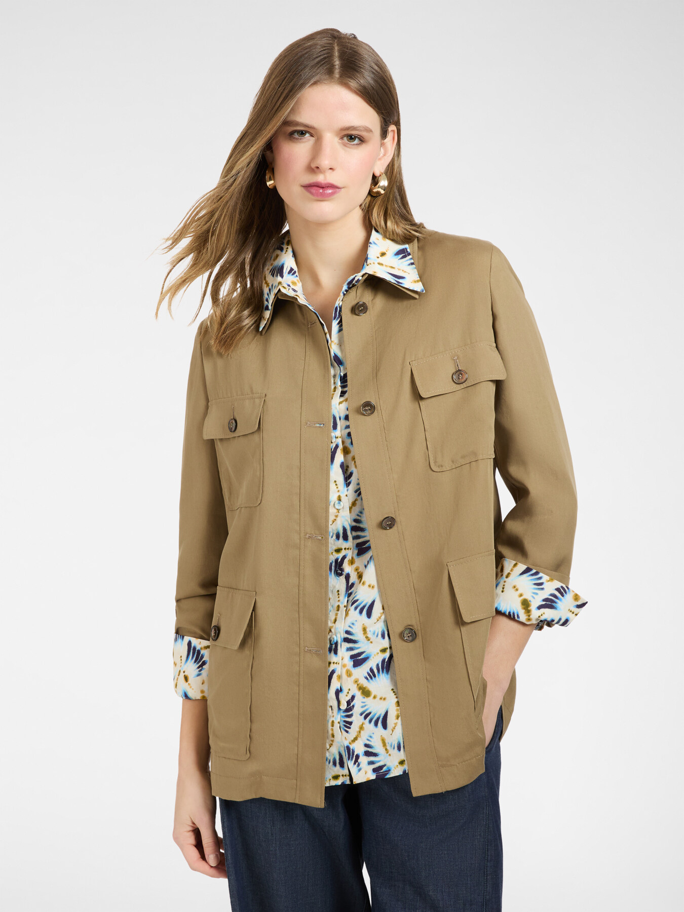 Tencel Safari Jacket with Belt