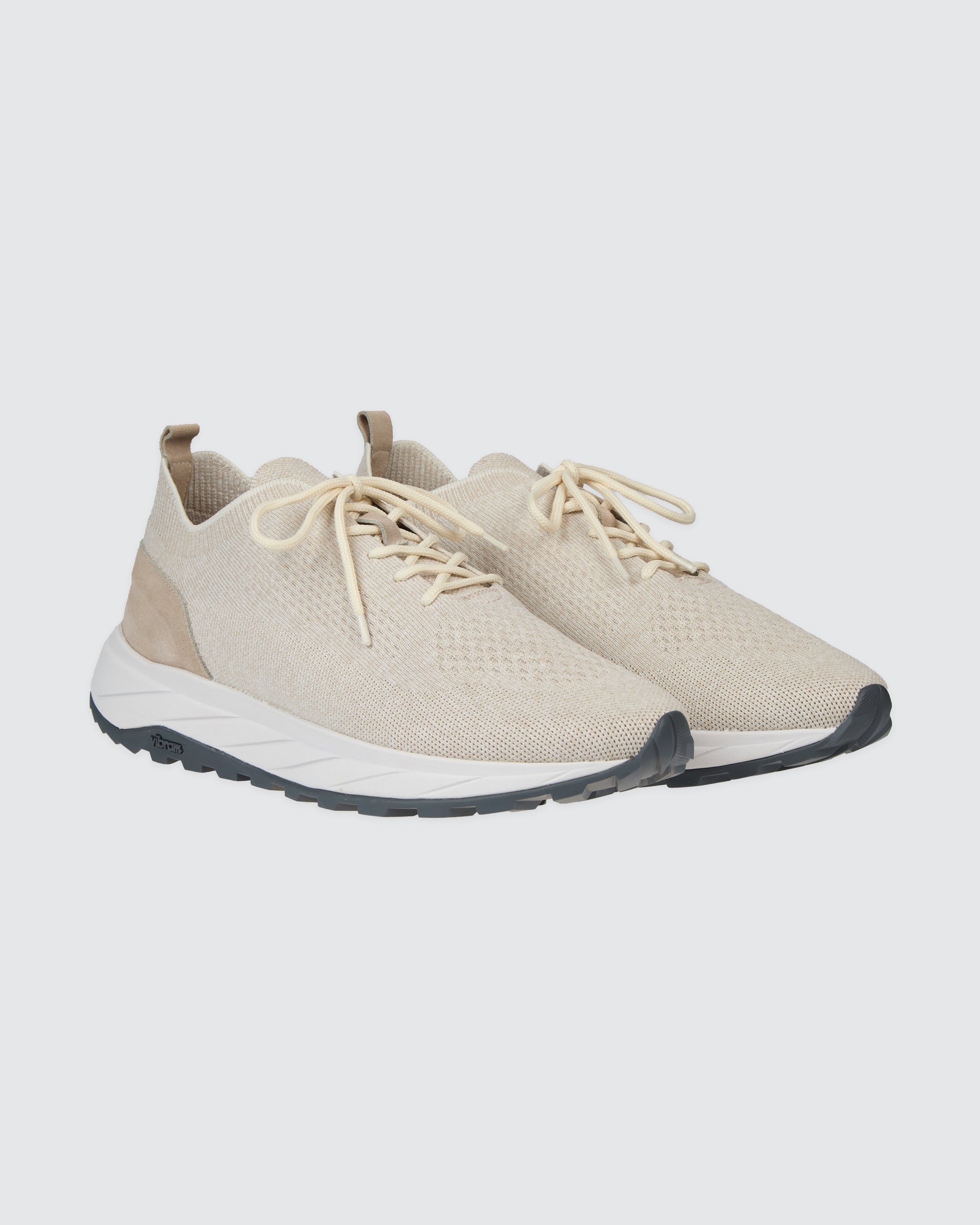 Knit and Suede Running Sneakers