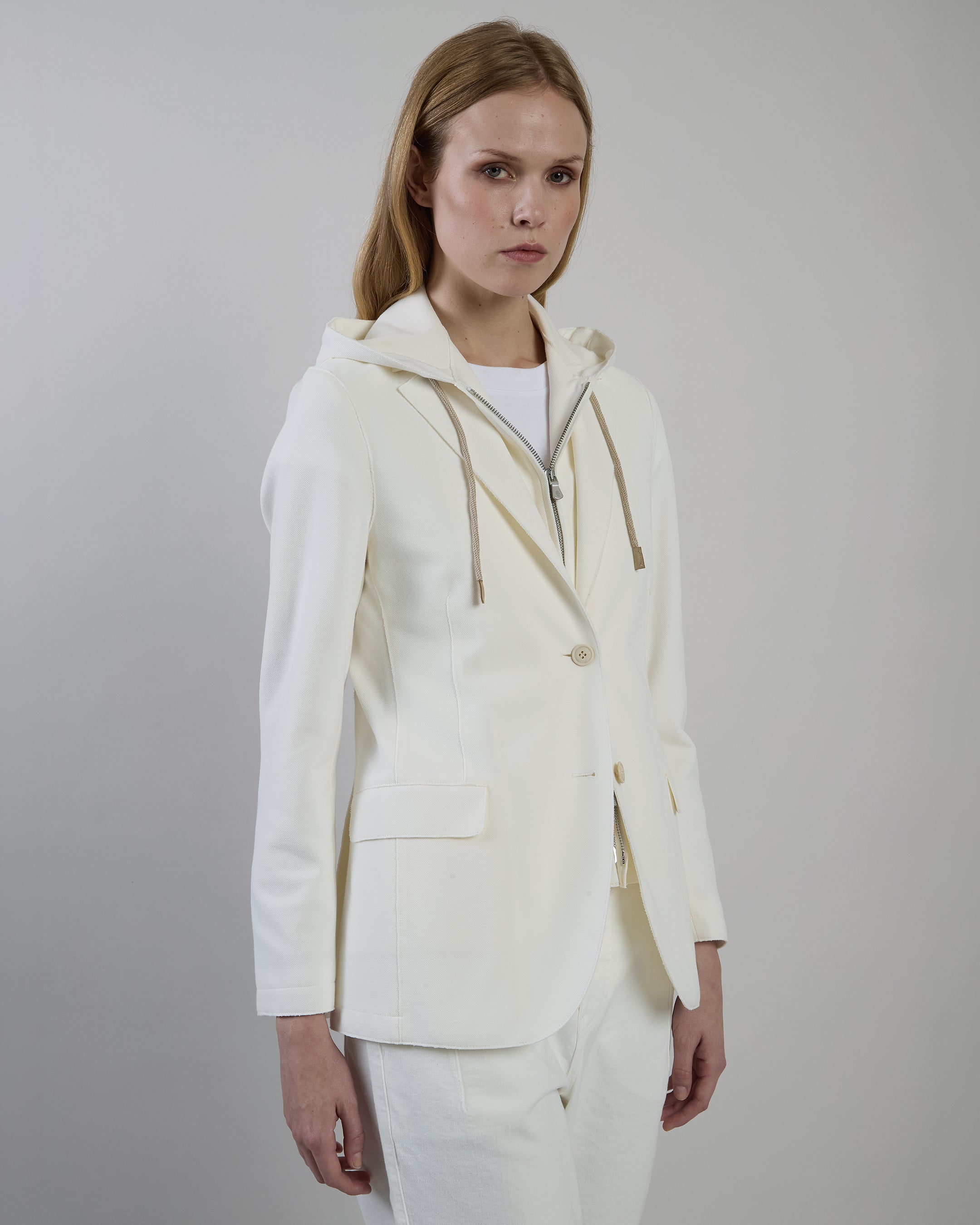 Single-Breasted Jacket with Bib