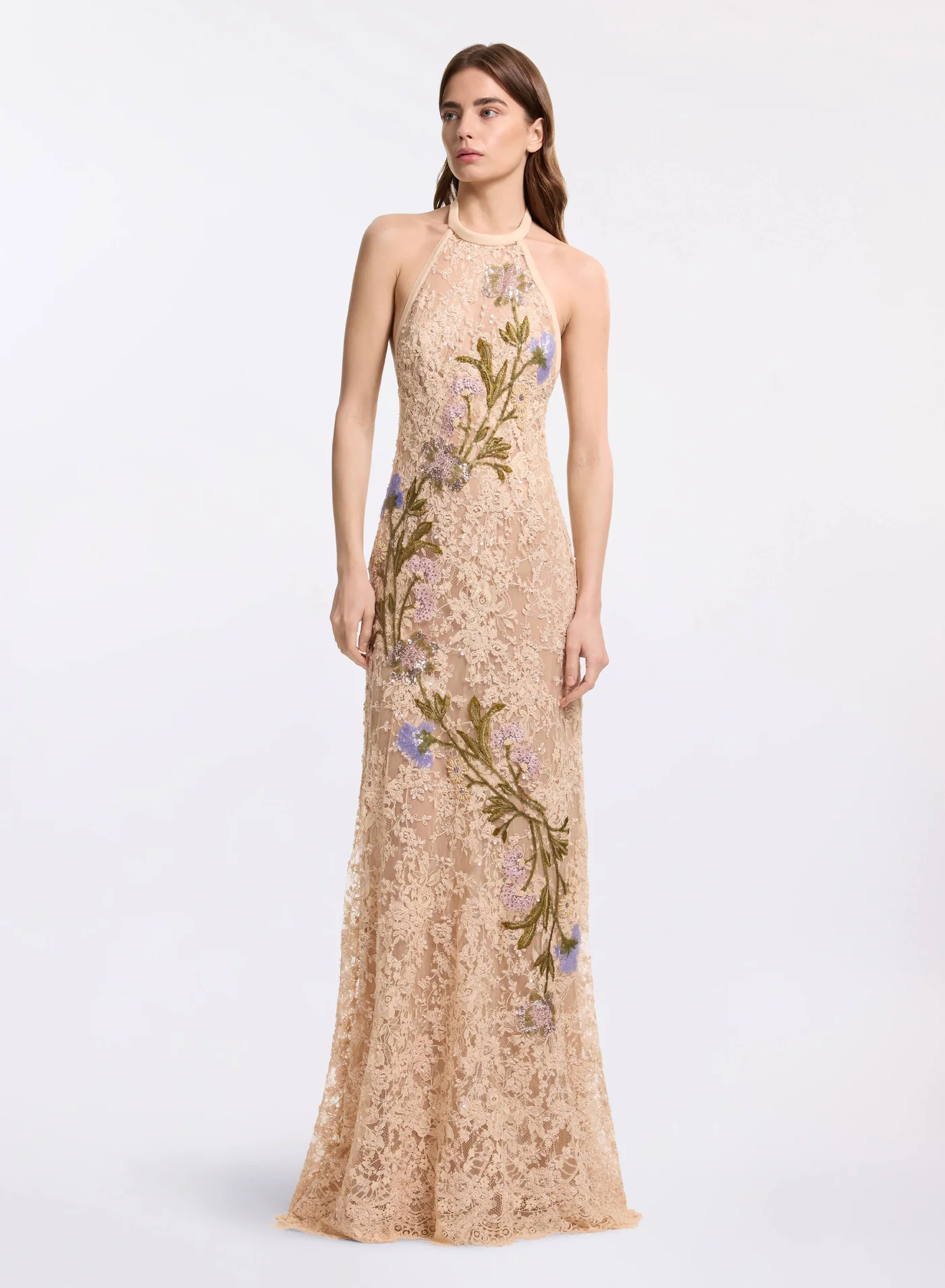 Bead Embroidered Lace Dress
