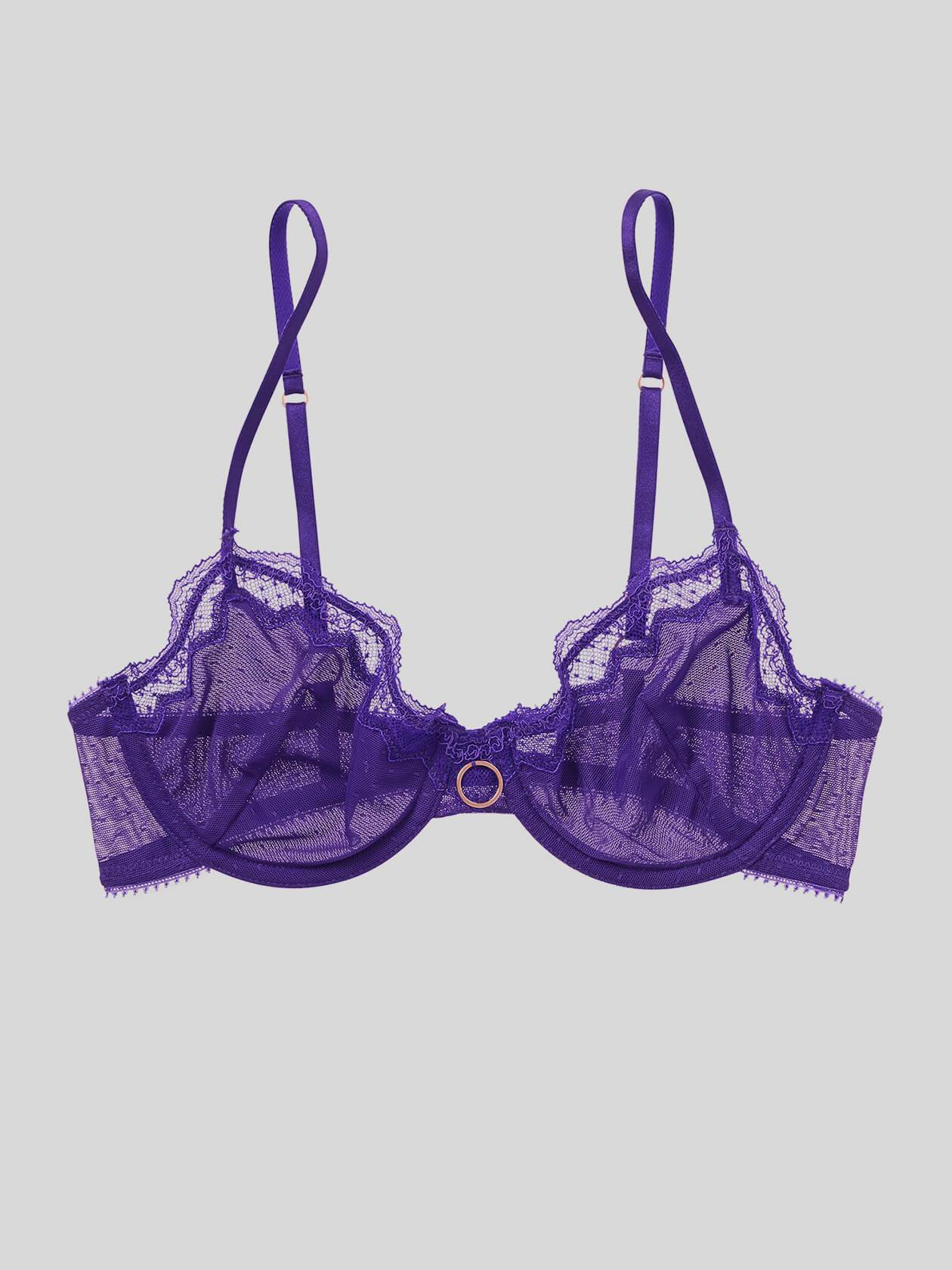 Pure Balconette Underwire Bra — fabric and trim detail