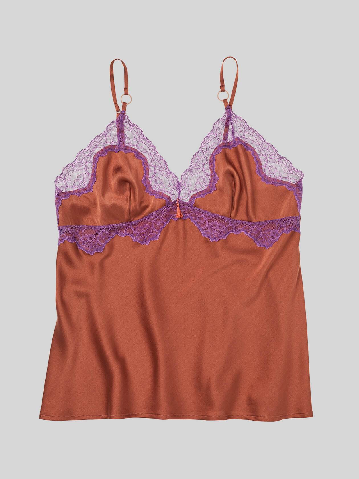 Soie Camisole — fabric and trim detail