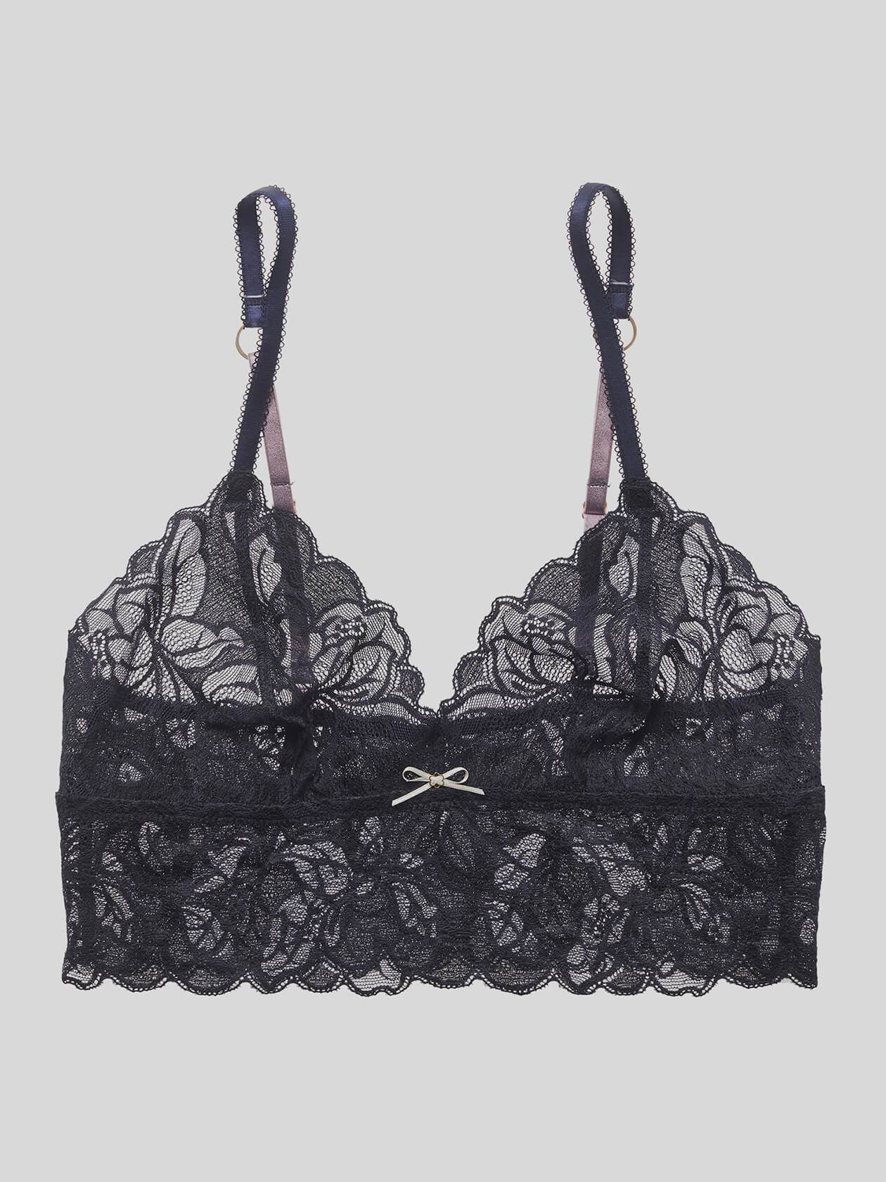 Stretch Long Lined Soft Cup — fabric and trim detail