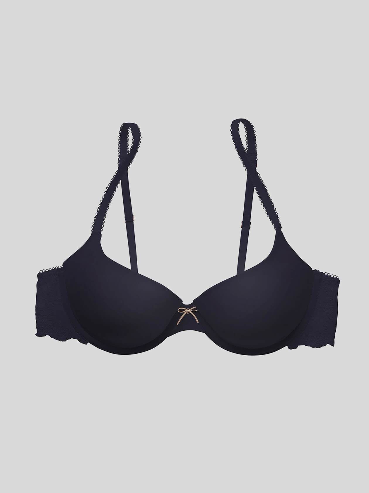 Stretch T Shirt Bra — fabric and trim detail
