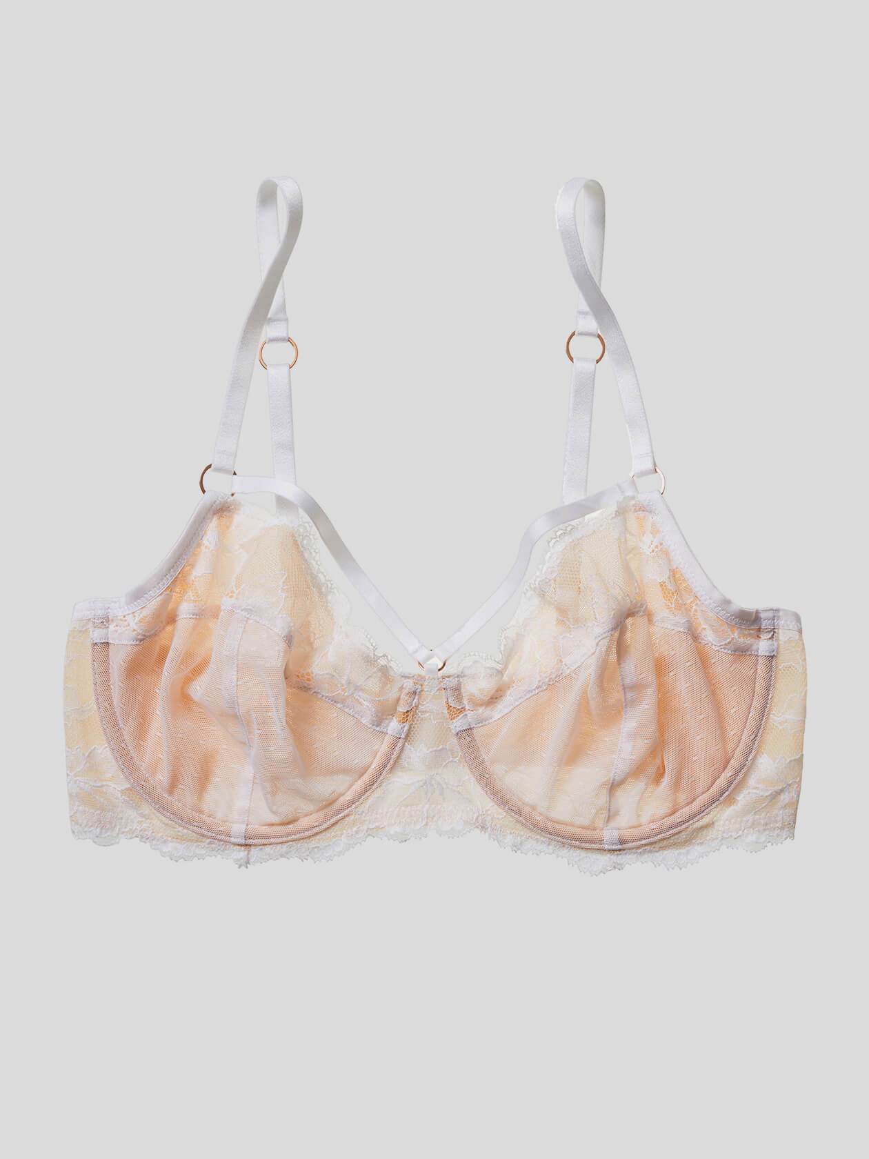 Strip Balconette Underwire Bra — fabric and trim detail