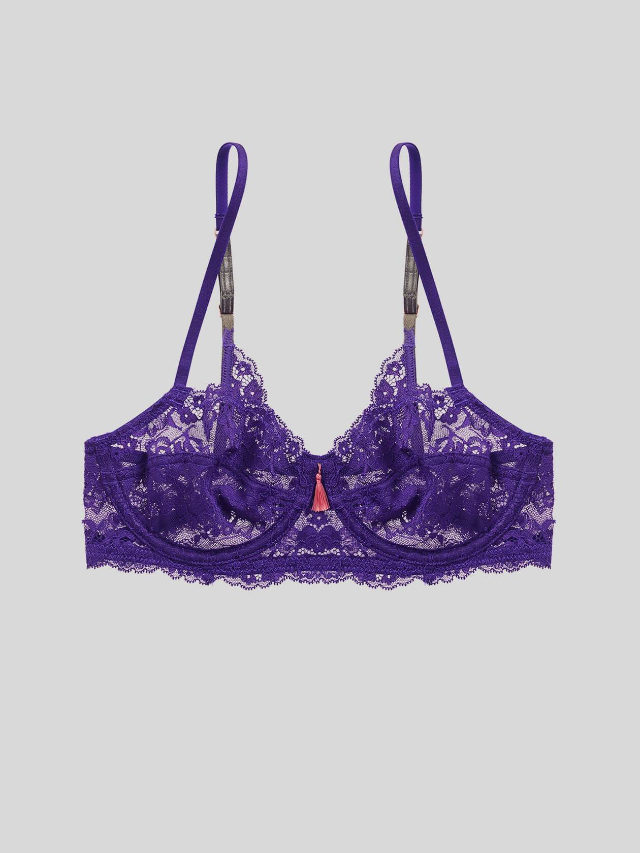 Zest Balconette Underwire Bra — fabric and trim detail