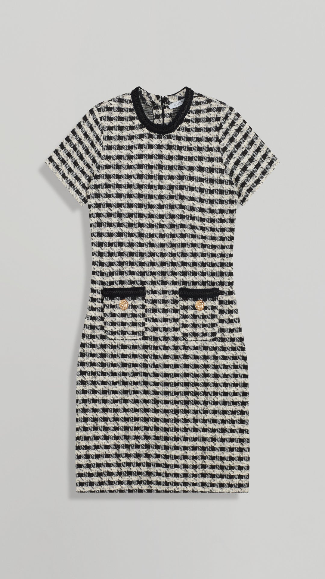 Lily Houndstooth Bouclé Dress