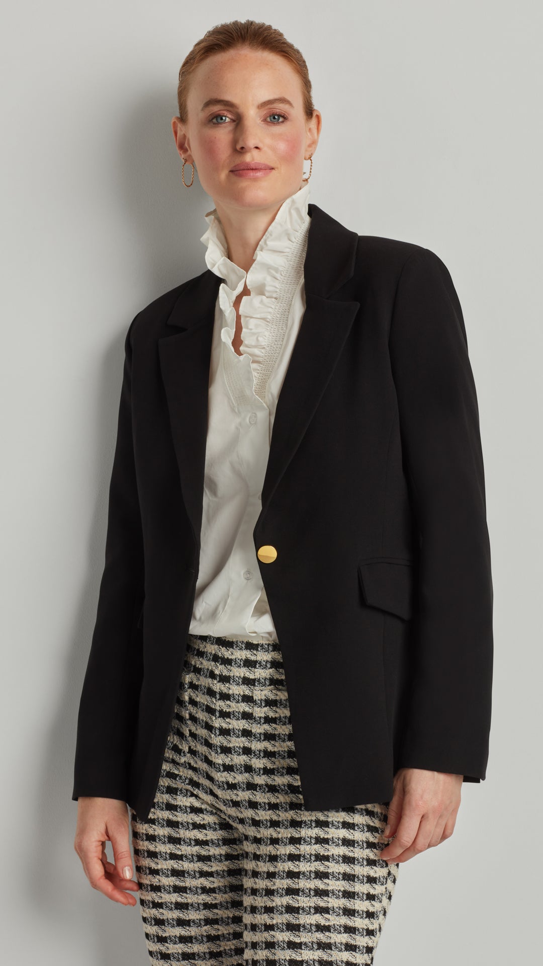 One-Button Suiting Blazer
