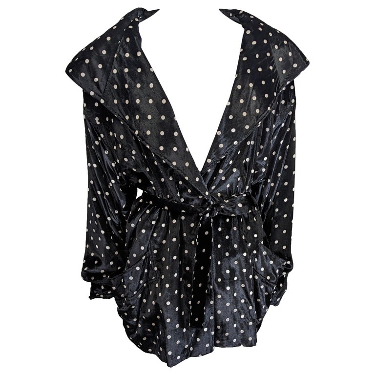 Velvet Polka-Dot Evening Jacket