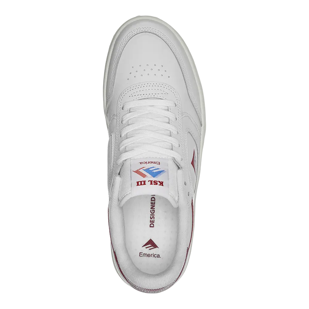 white/red top view