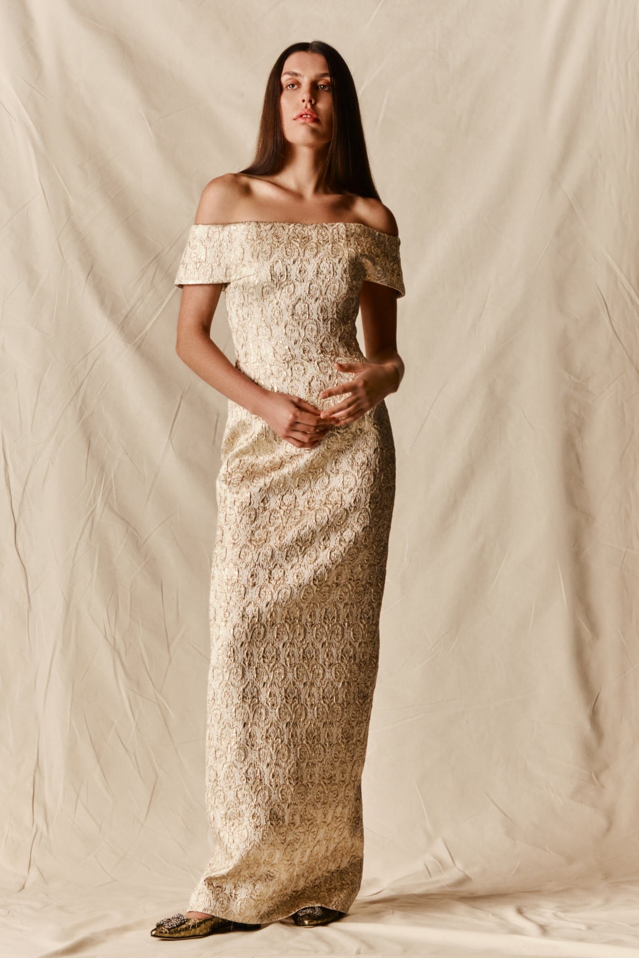styled with gown