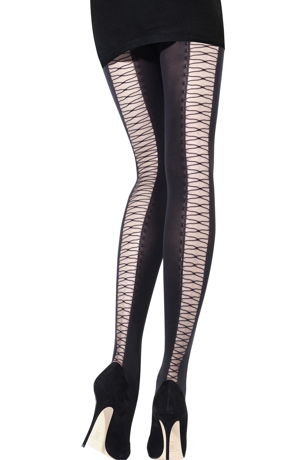 Sheer Double Net Baguette Tights