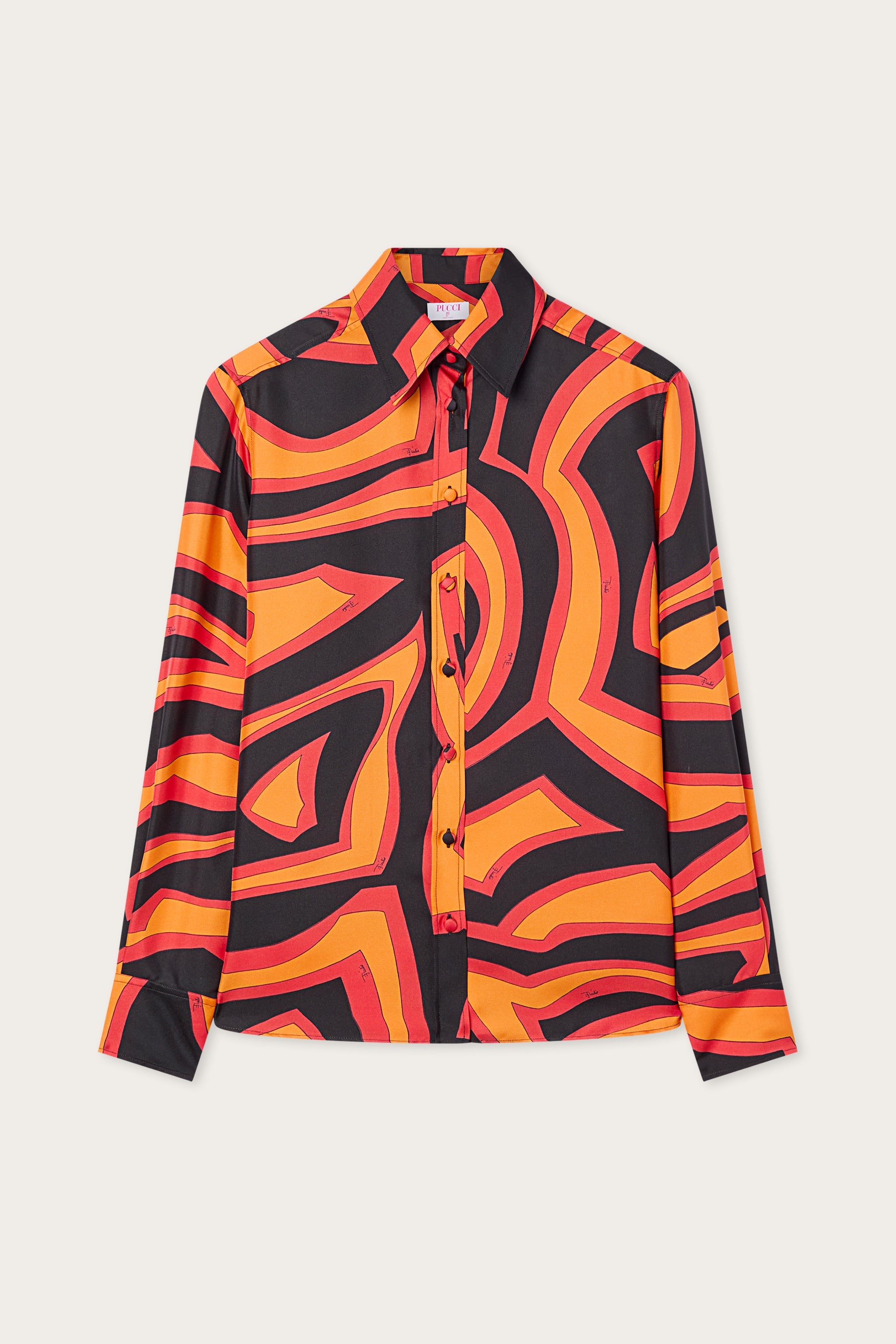 Labirinto Print Silk Shirt