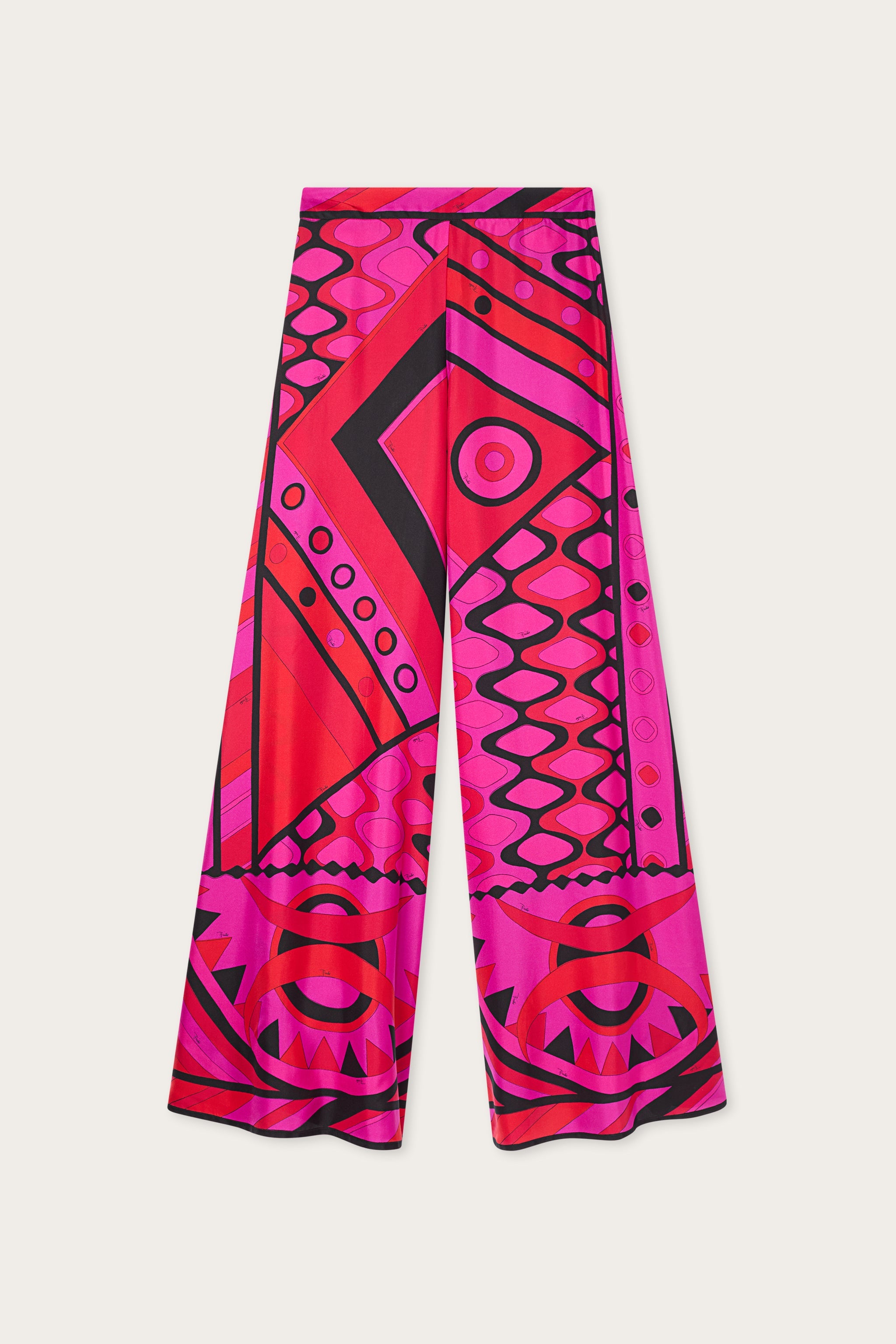 Vivara Print Silk Palazzo Pants