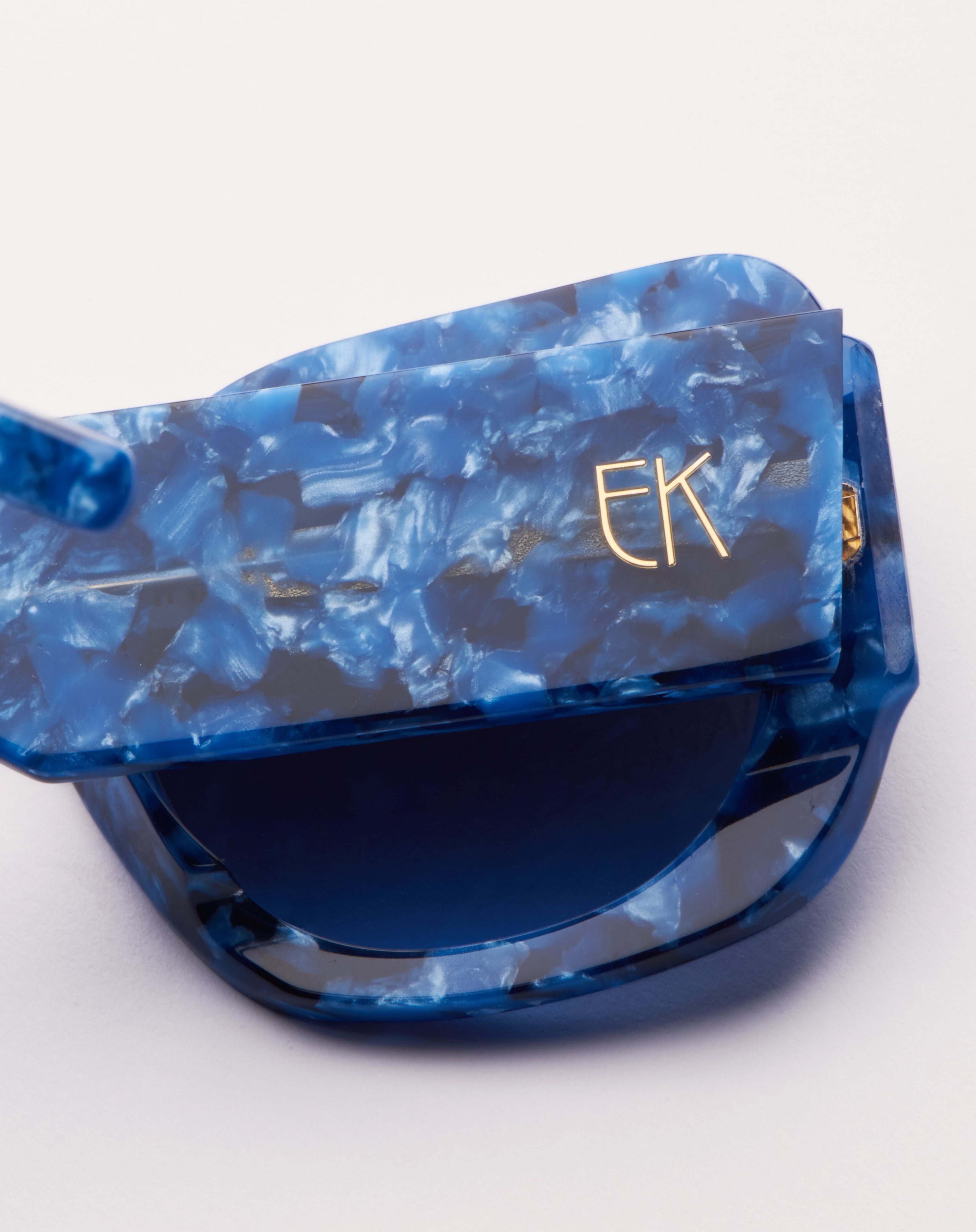detail view of acetate and logo work