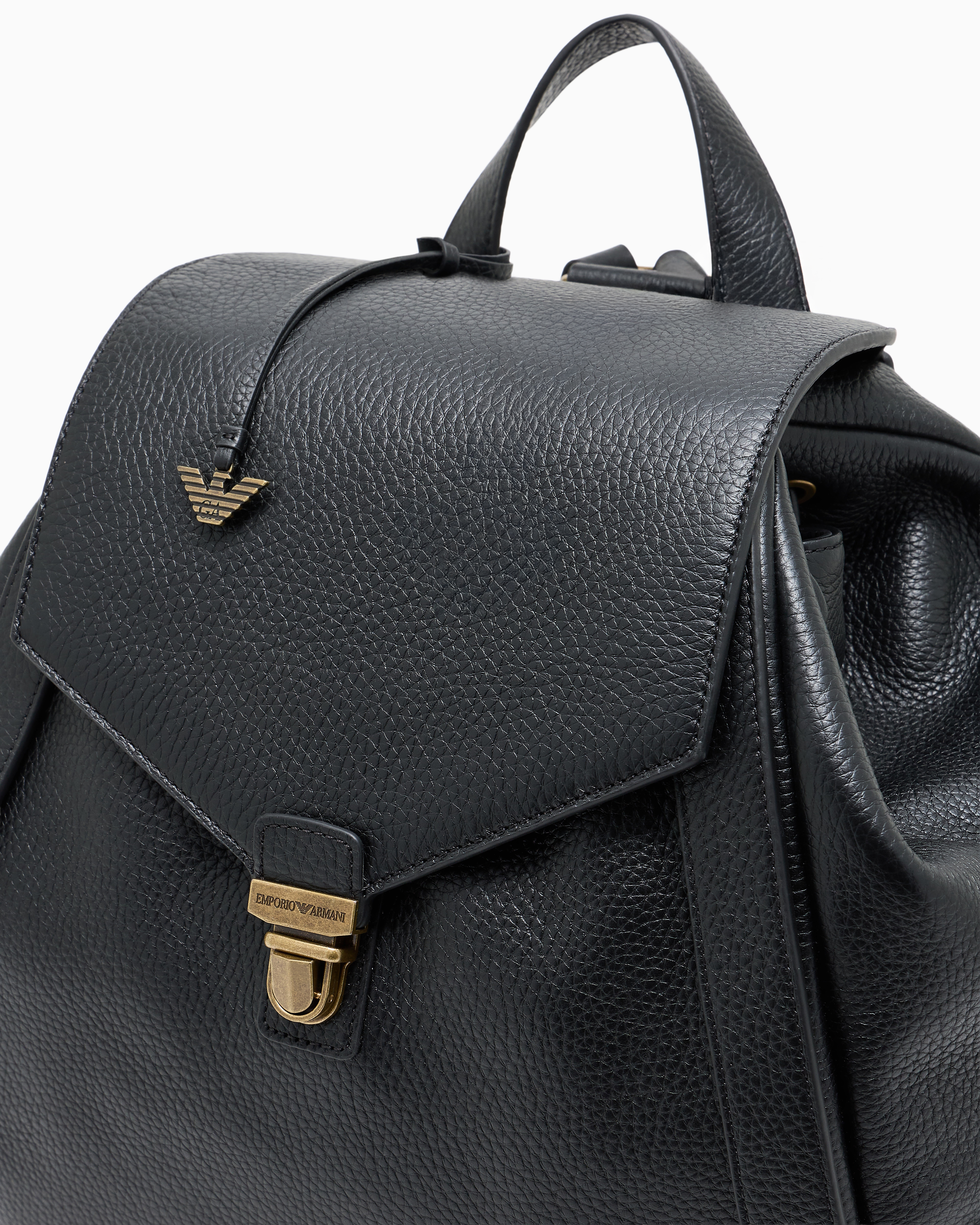 Icon pebbled leather backpack official view 5