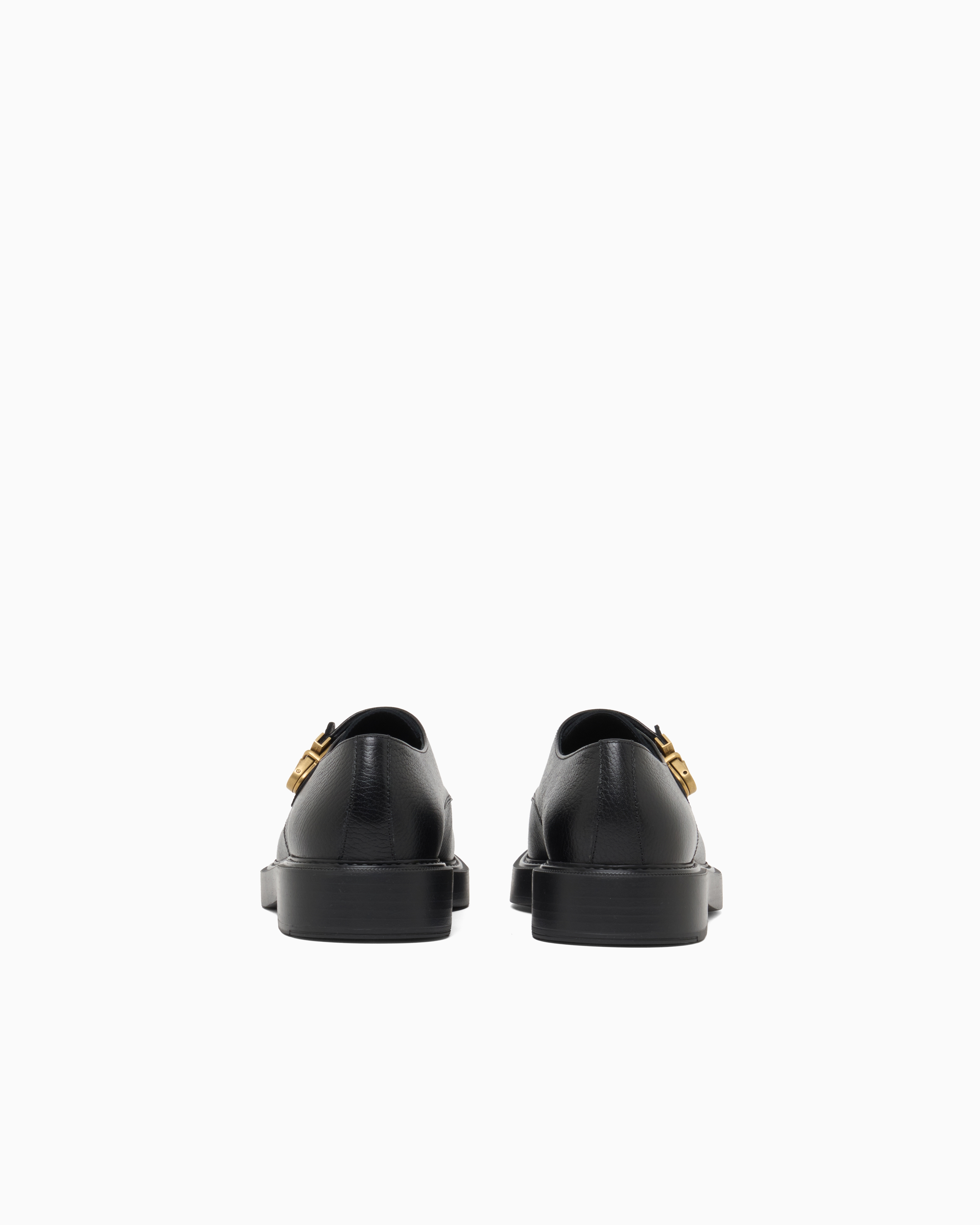 Icon pebbled leather chunky monk straps official view 4
