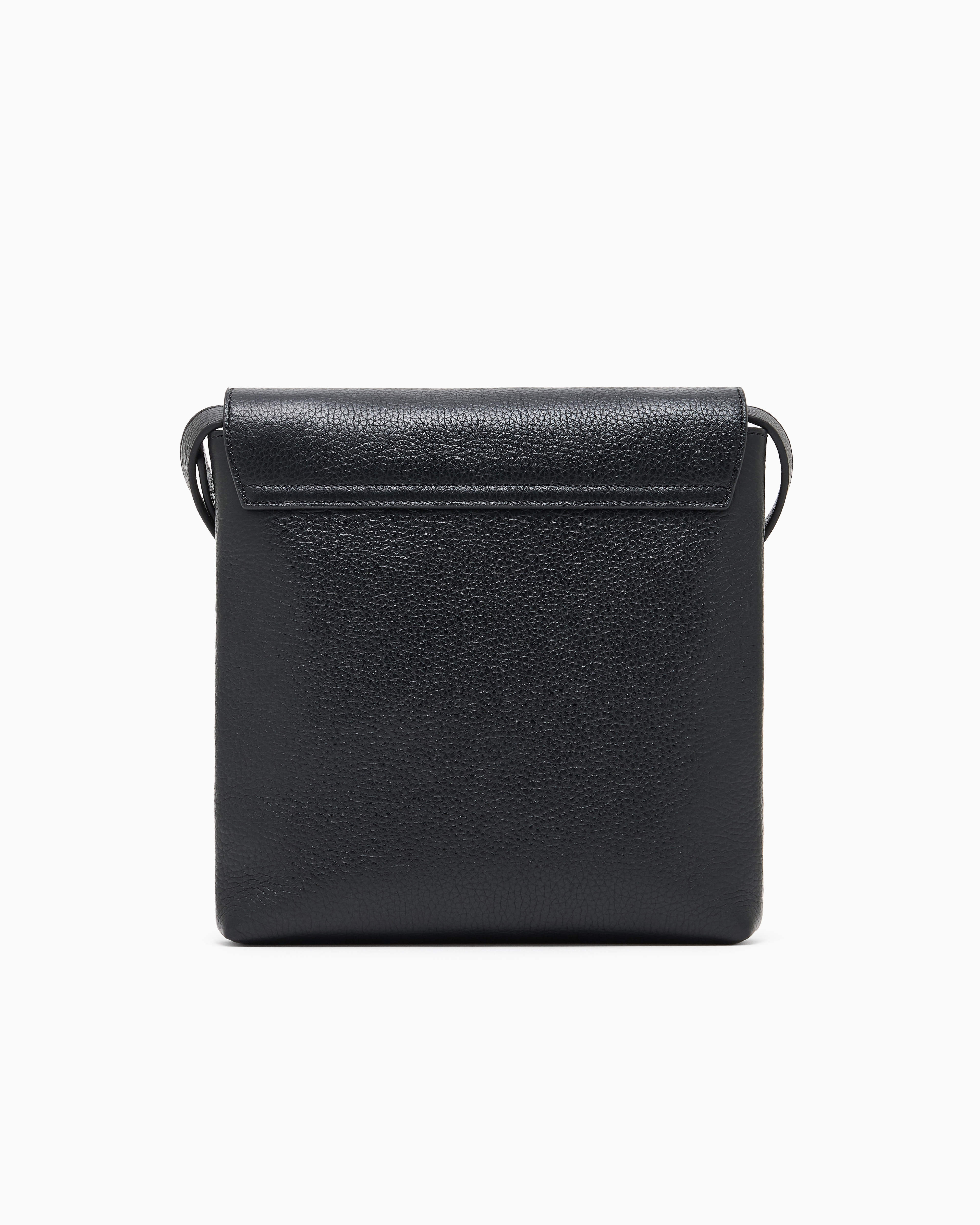 Icon pebbled leather flat shoulder bag official view 3