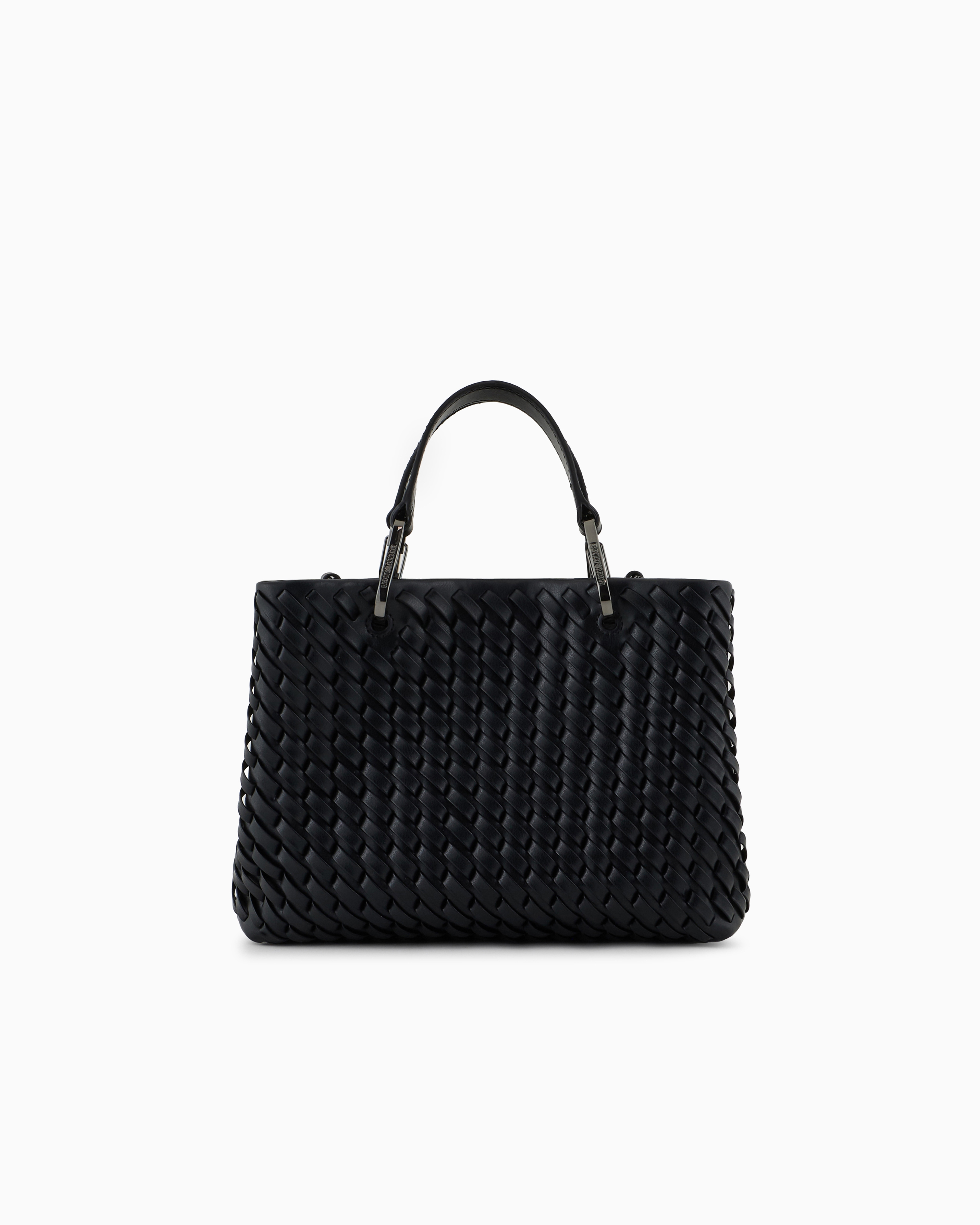 MyEA small shopper bag in interwoven leather official view 3