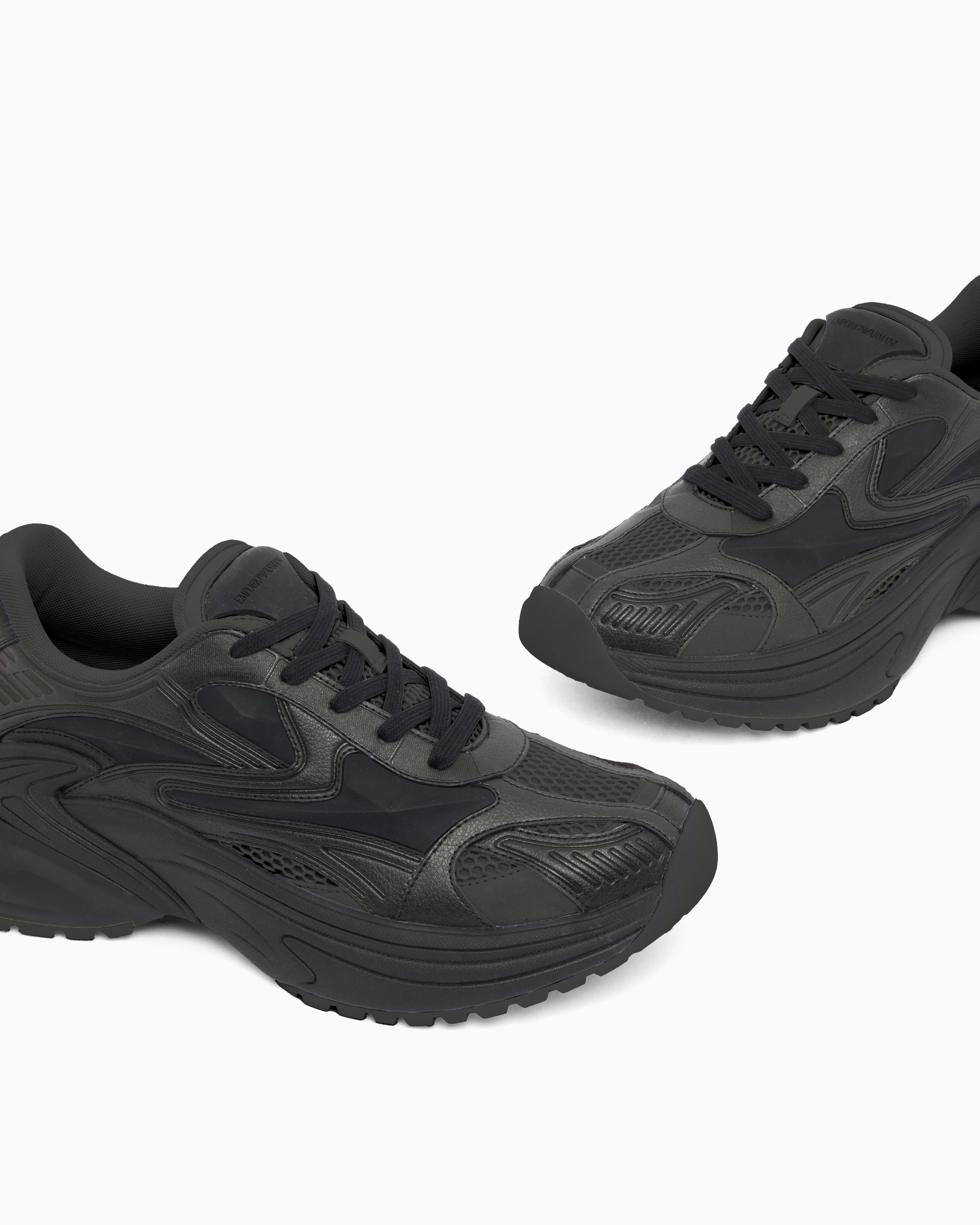 Suede and mesh sneakers official view 5
