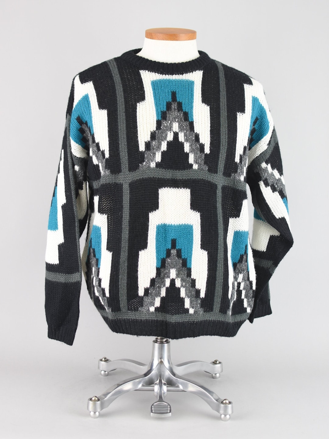 geometric vintage knit