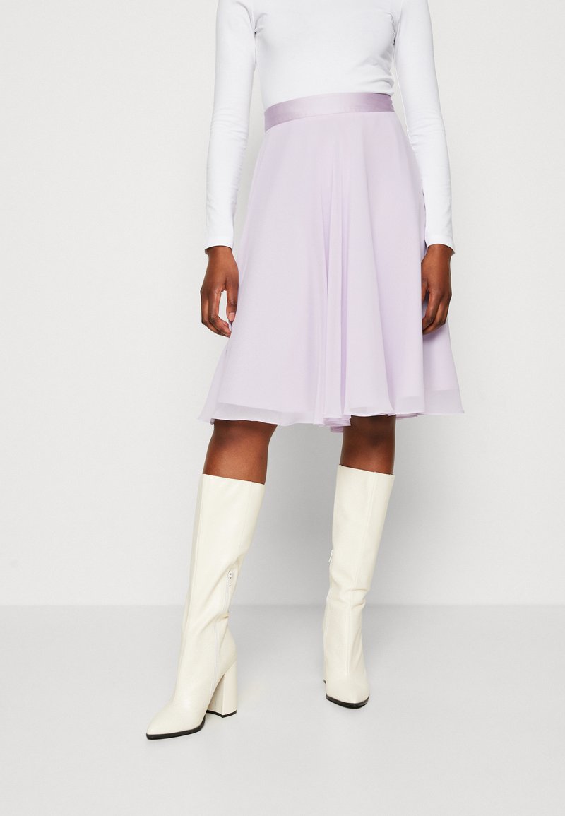 lavender A-line skirt