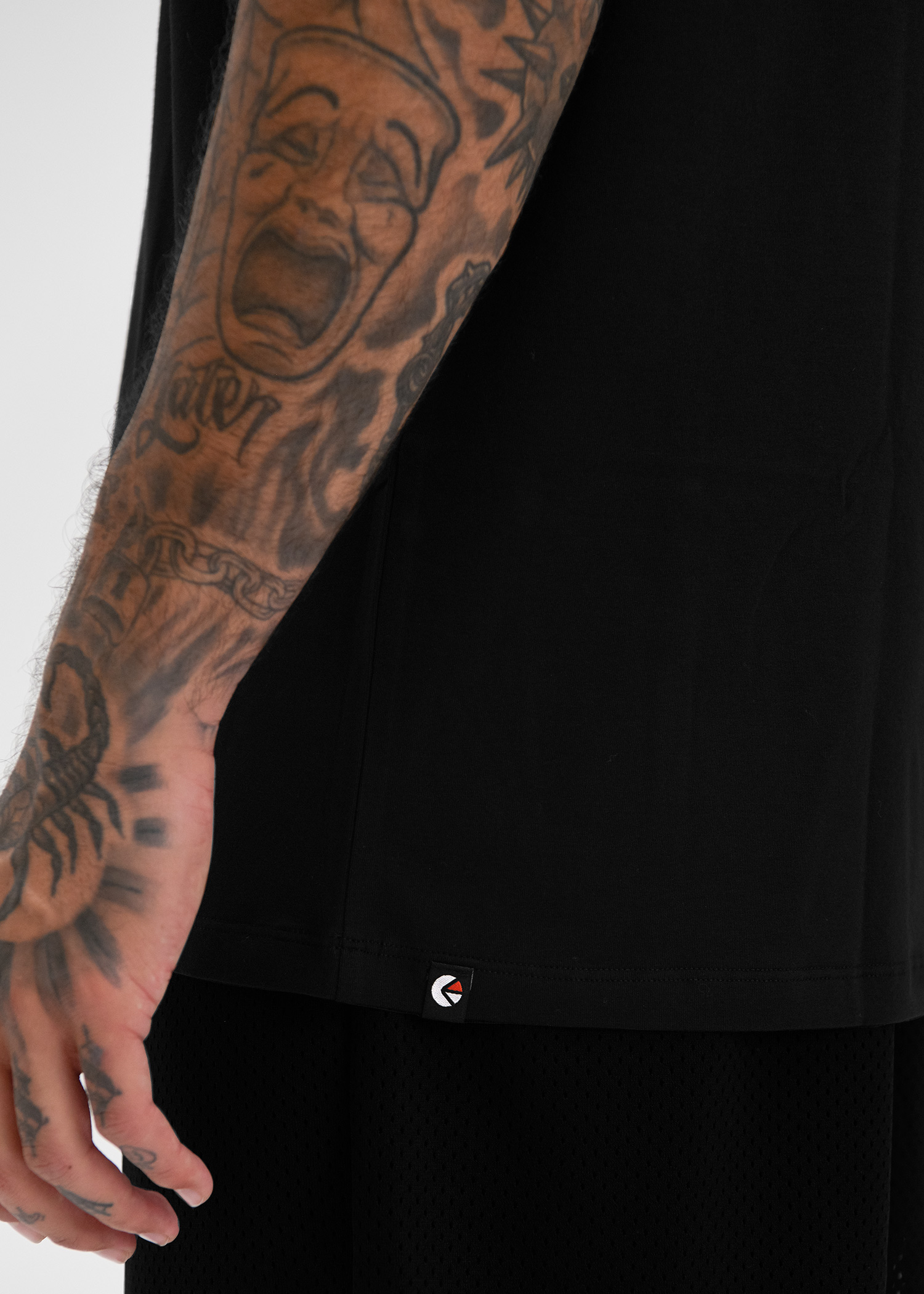 black worn back