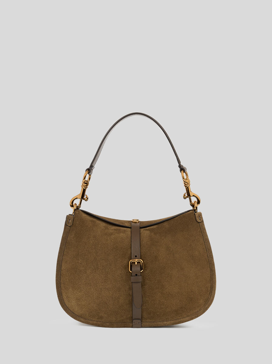 Medium Suede Pony Bag