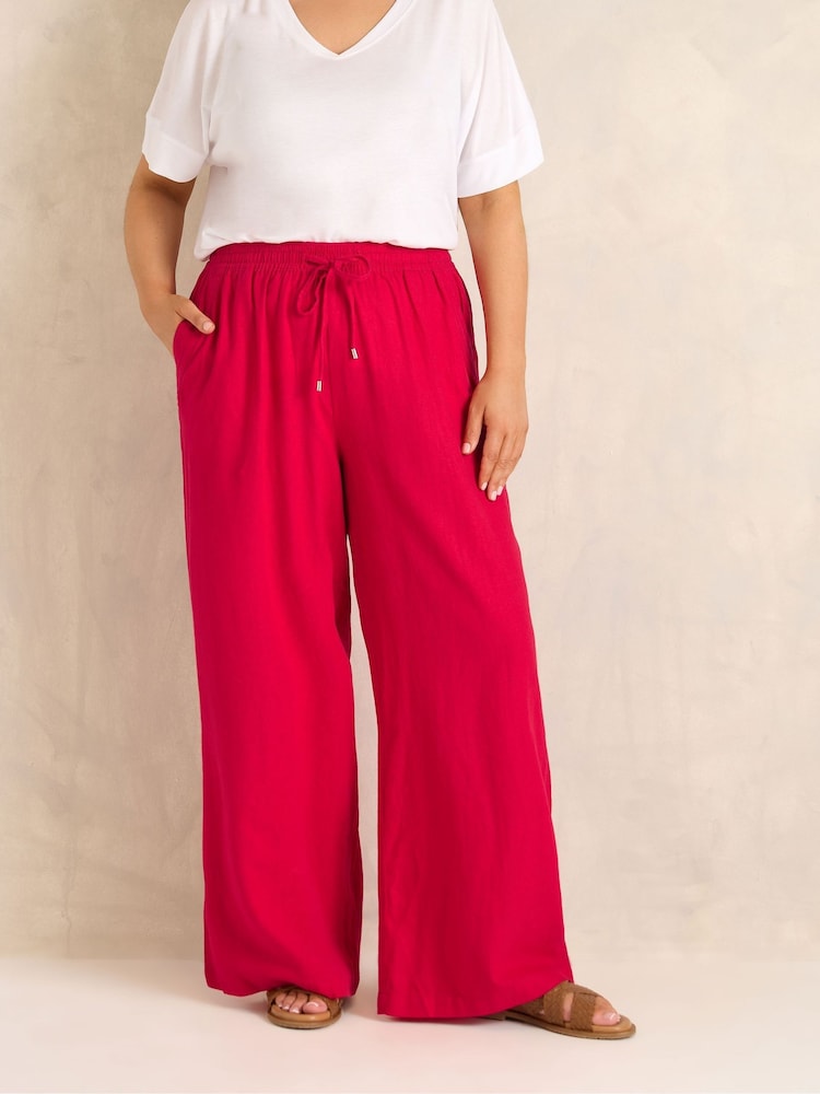 Wide Leg Premium Linen Trousers