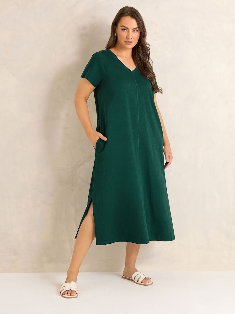 Short Sleeve Slub Jersey Dress