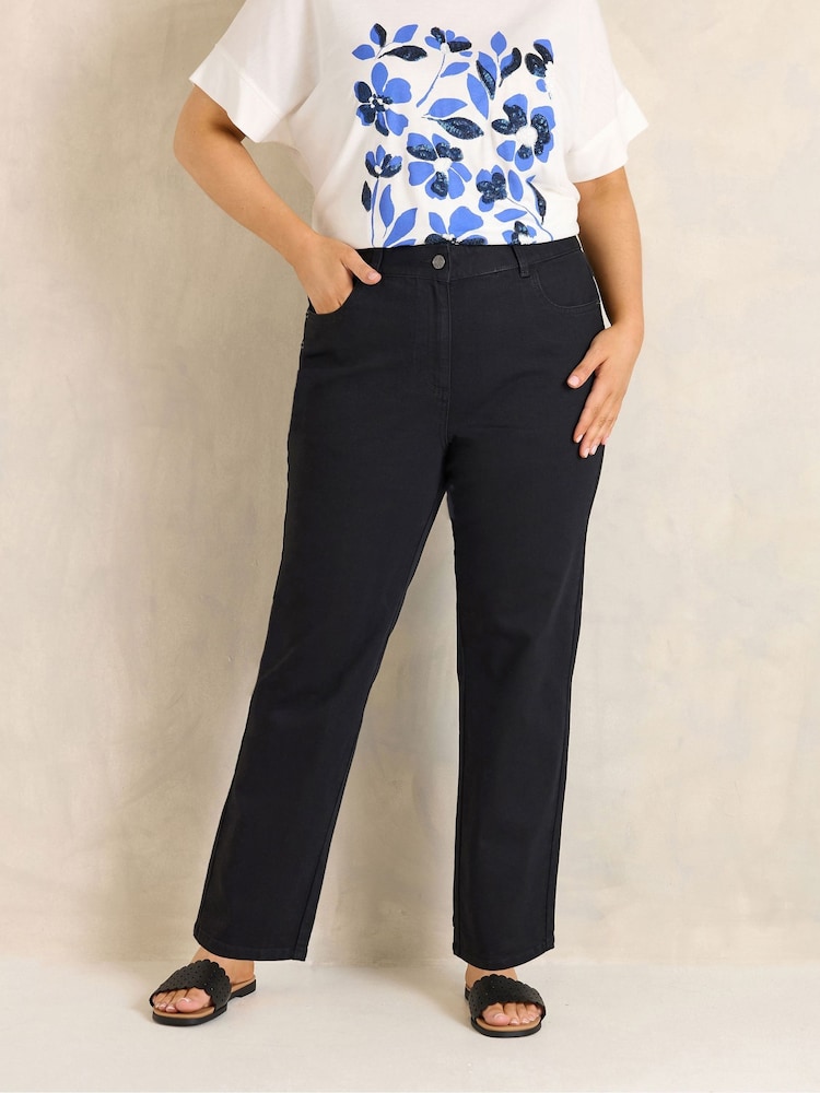 Straight Leg Denim Jeans