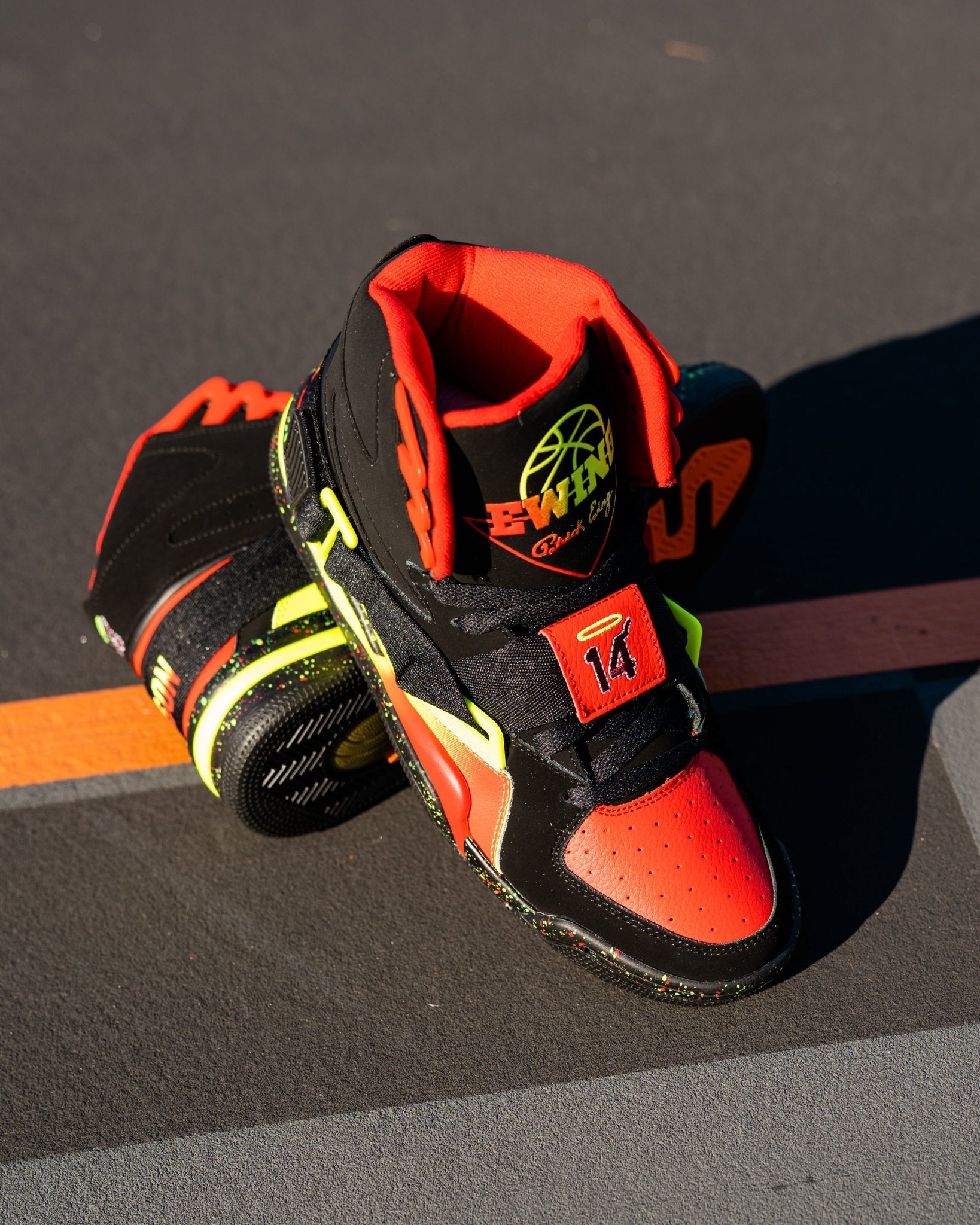 Heel and collar detail with tribute branding