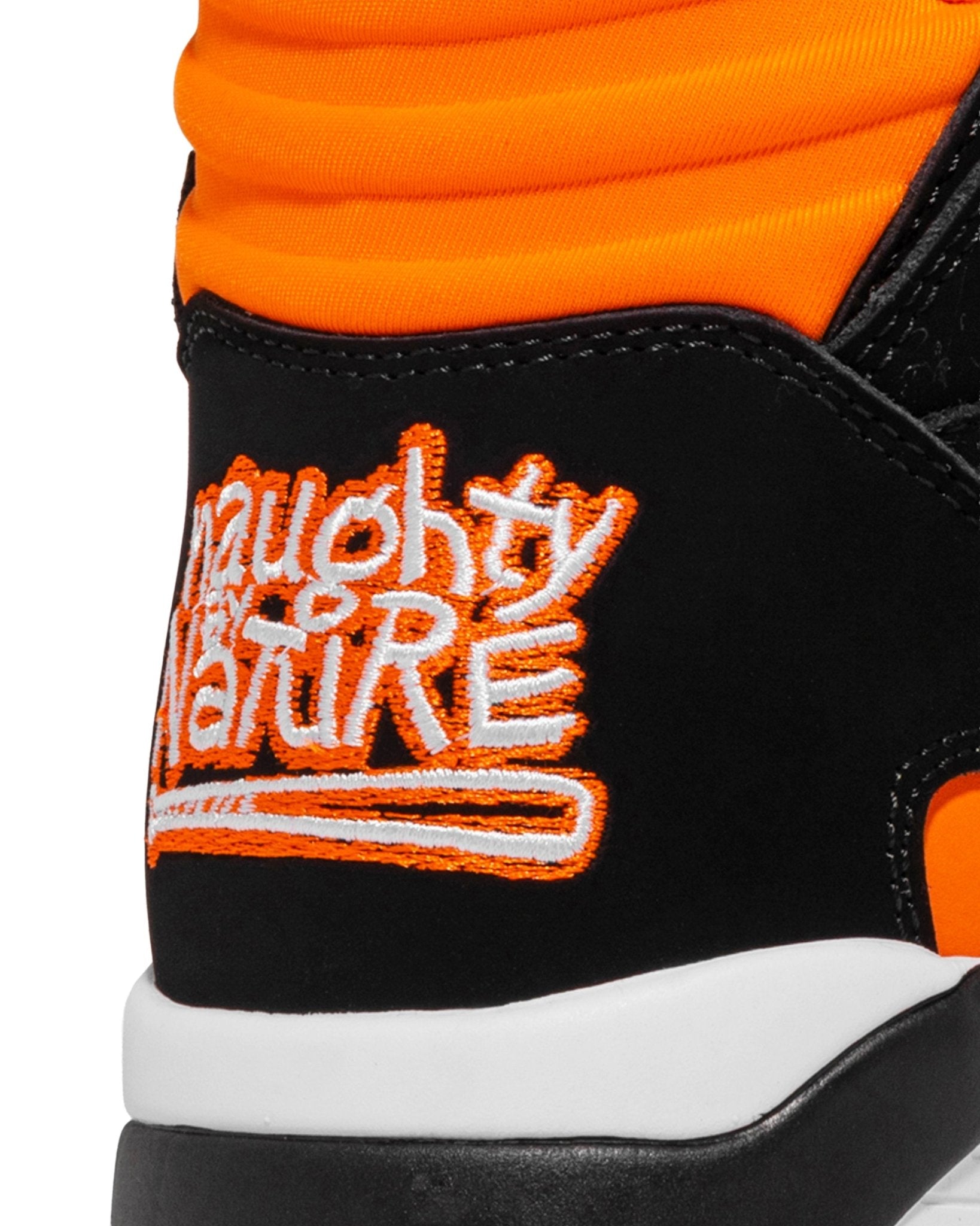 Tumbled leather and nubuck upper in three-quarter view