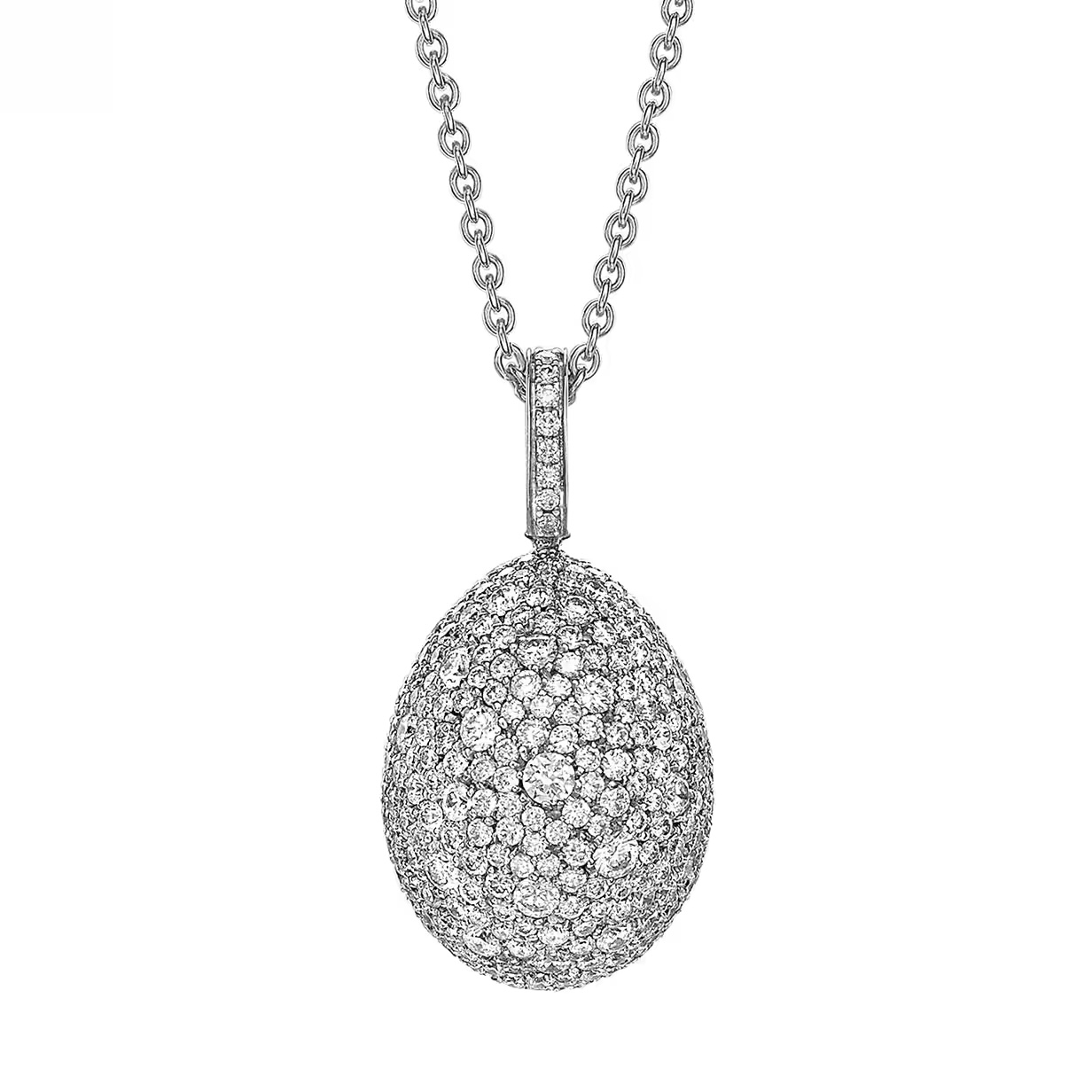 Forever Egg Pendant with Pavé Diamonds