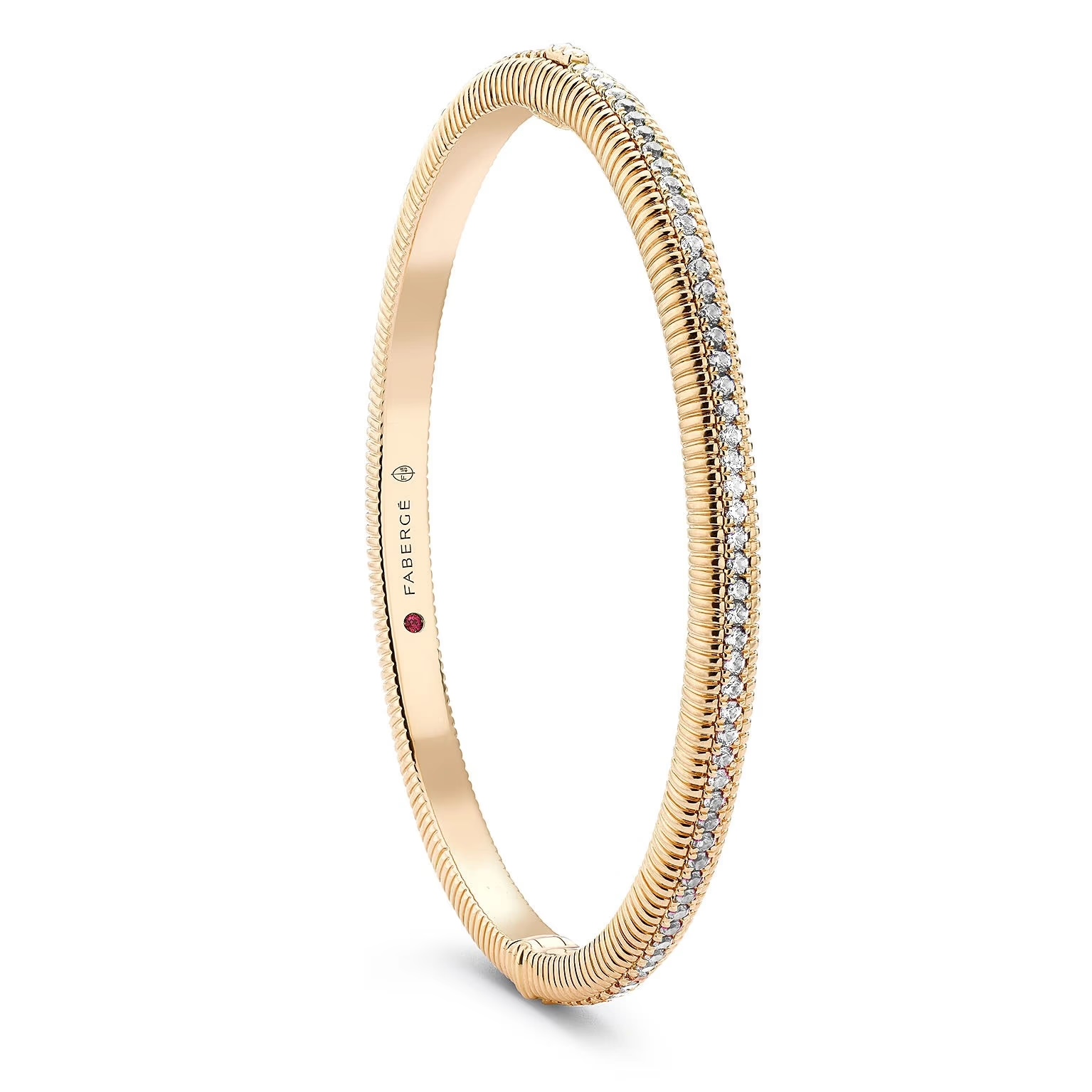 Hinged Bracelet with Diamonds